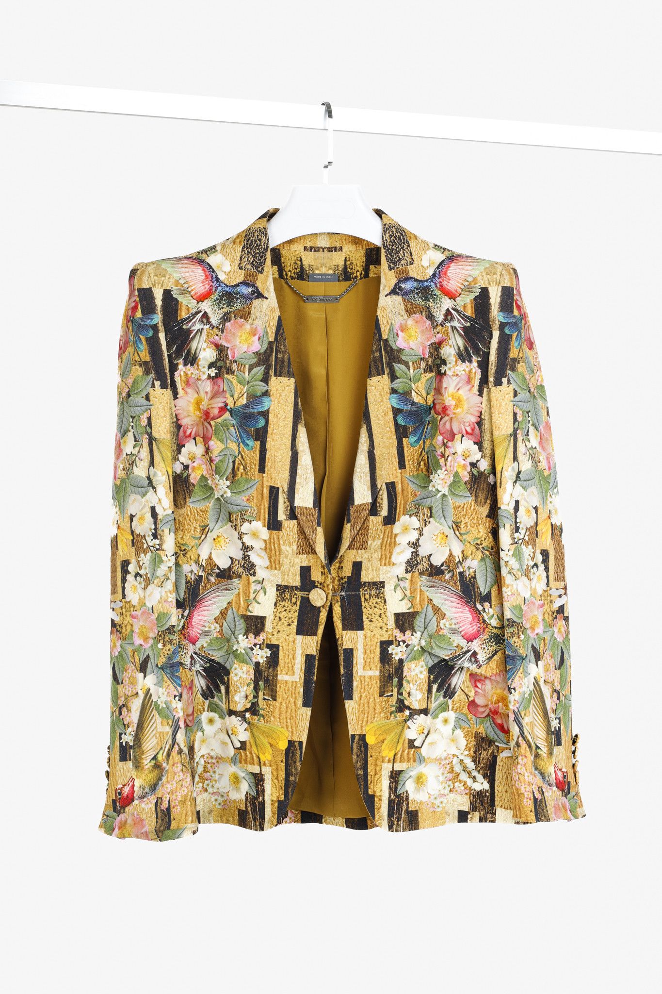 Alexander McQueen Alexander McQueen RARE Golden Yellow Flora and Fauna Blazer Size M / US 6-8 / IT 42-44 - 1 Thumbnail