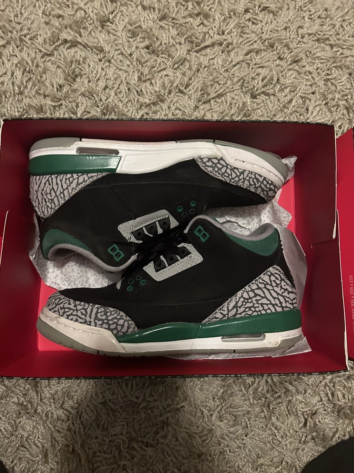 Jordan Brand Jordan 3 Pine Green (size 6.5) Size US 6.5 / EU 39-40 - 2 Thumbnail