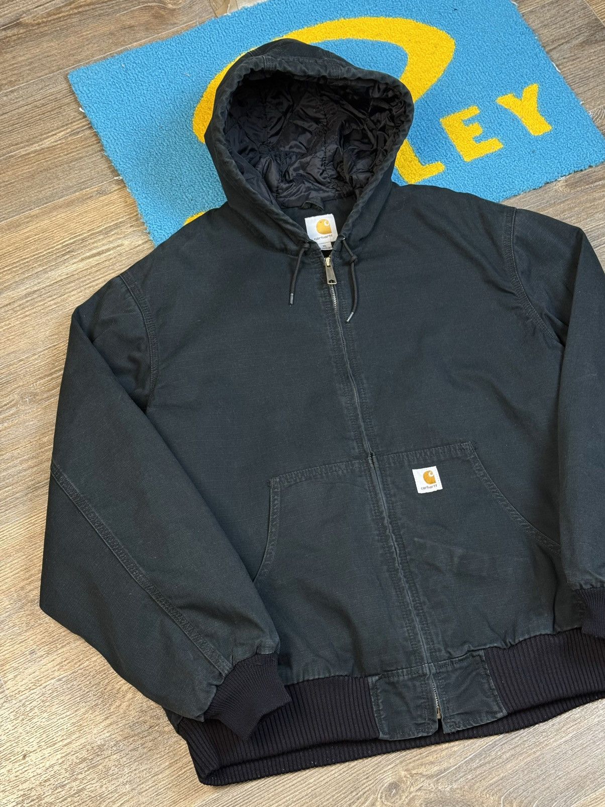 Carhartt × Vintage Vintage Carhartt Active Jacket Blue Working Jacket Size US XL / EU 56 / 4 - 2 Thumbnail