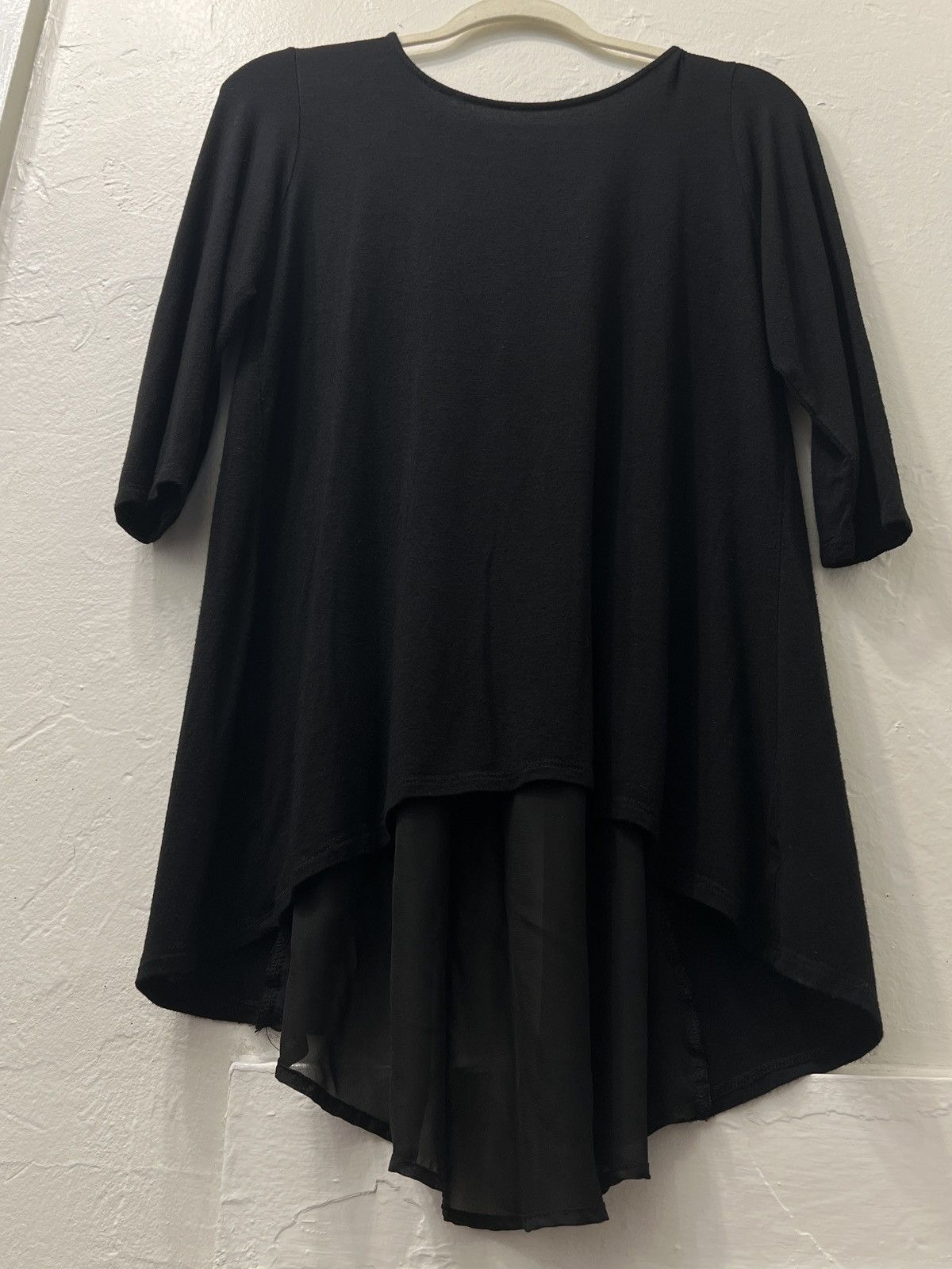 Other Black Hi-low Tunic with Sheer Peekaboo Back Size XL / US 12-14 / IT 48-50 - 4 Thumbnail