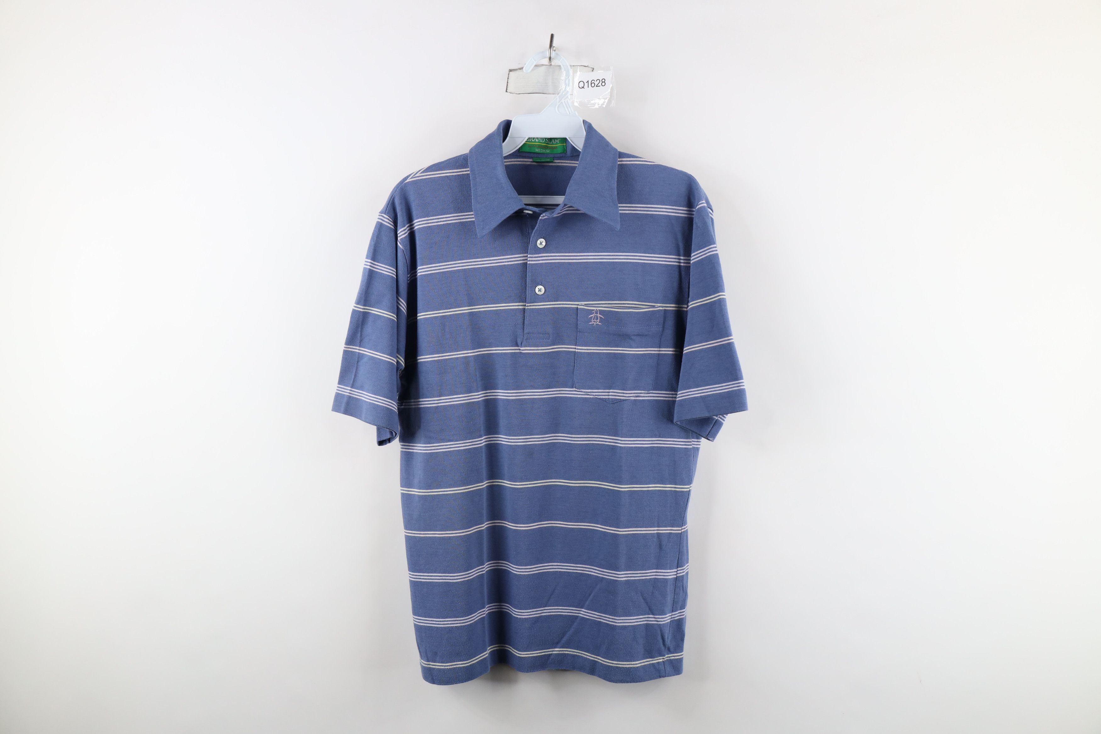 Vintage Vintage 70s 80s Streetwear Striped Knit Golf Polo Shirt Size US M / EU 48-50 / 2 - 1 Thumbnail