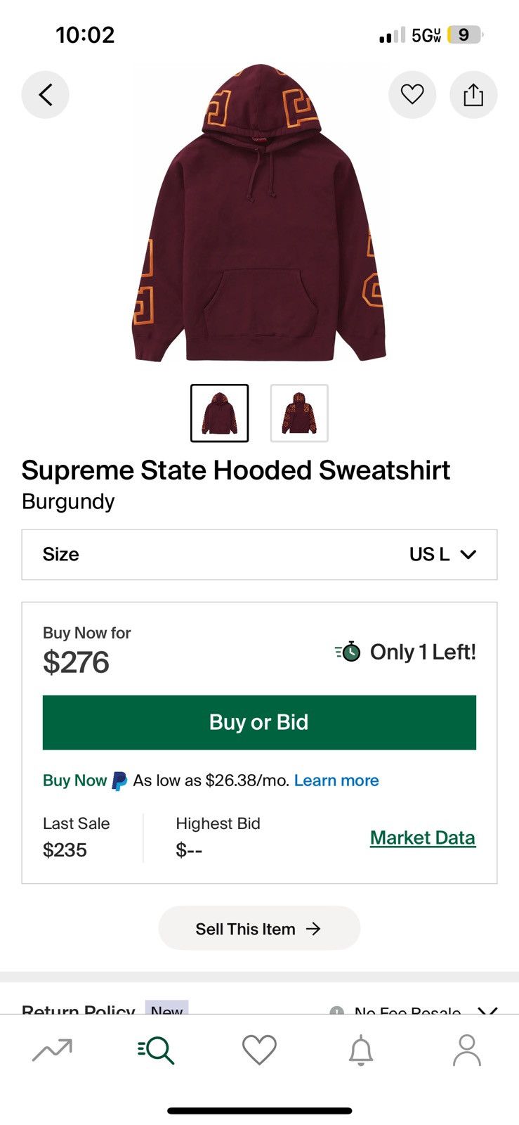 Supreme Supreme state hoodie Size US L / EU 52-54 / 3 - 6 Thumbnail