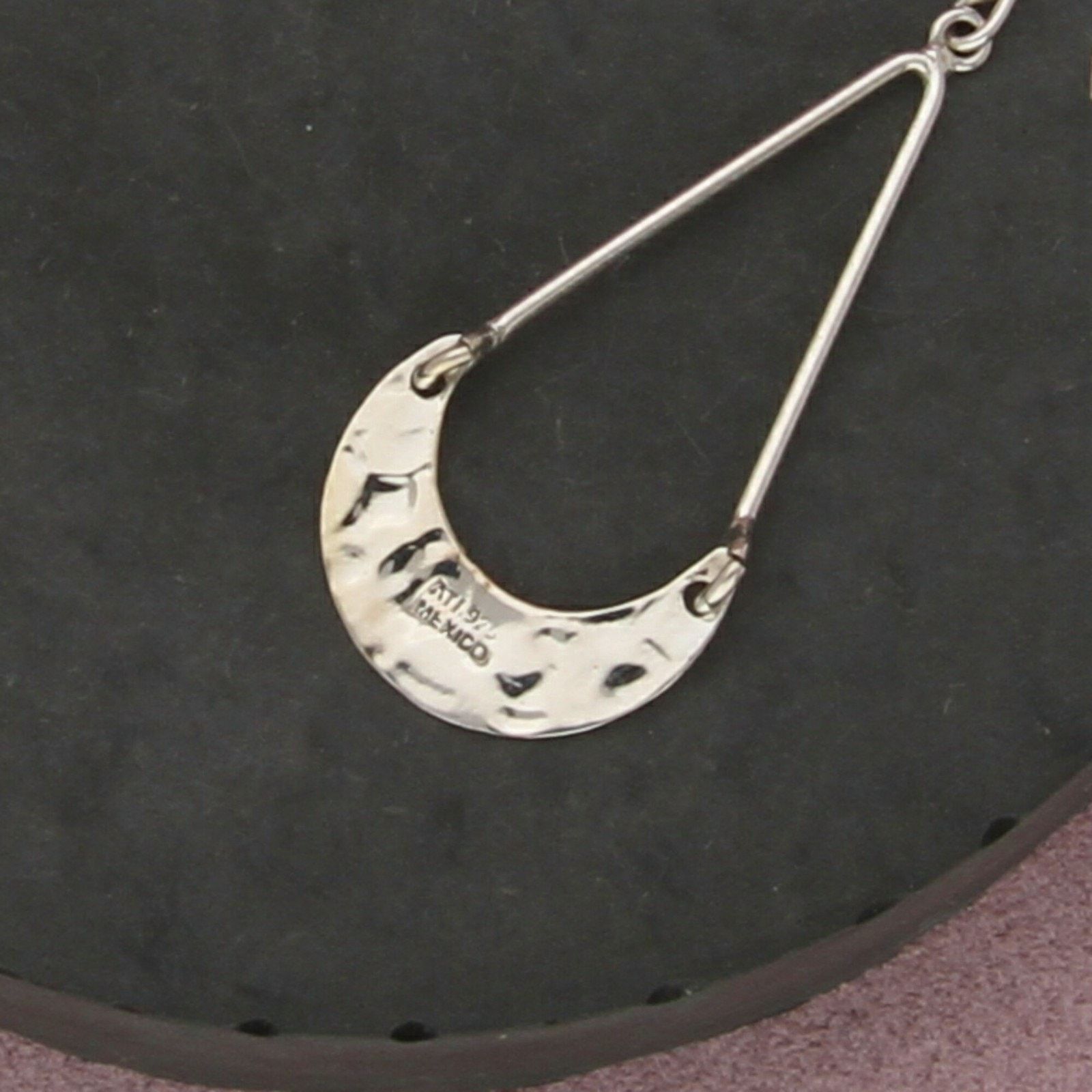 Mexicana mexico sterling silver hammered crescent dangle earrings Size ONE SIZE - 3 Thumbnail