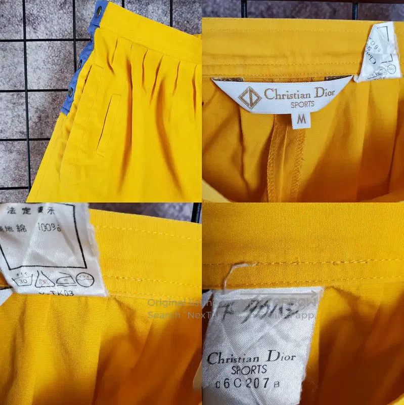 Dior Dior Summer Lemon Yellow Embroidered Cotton Shorts . Size 23" - 7 Thumbnail