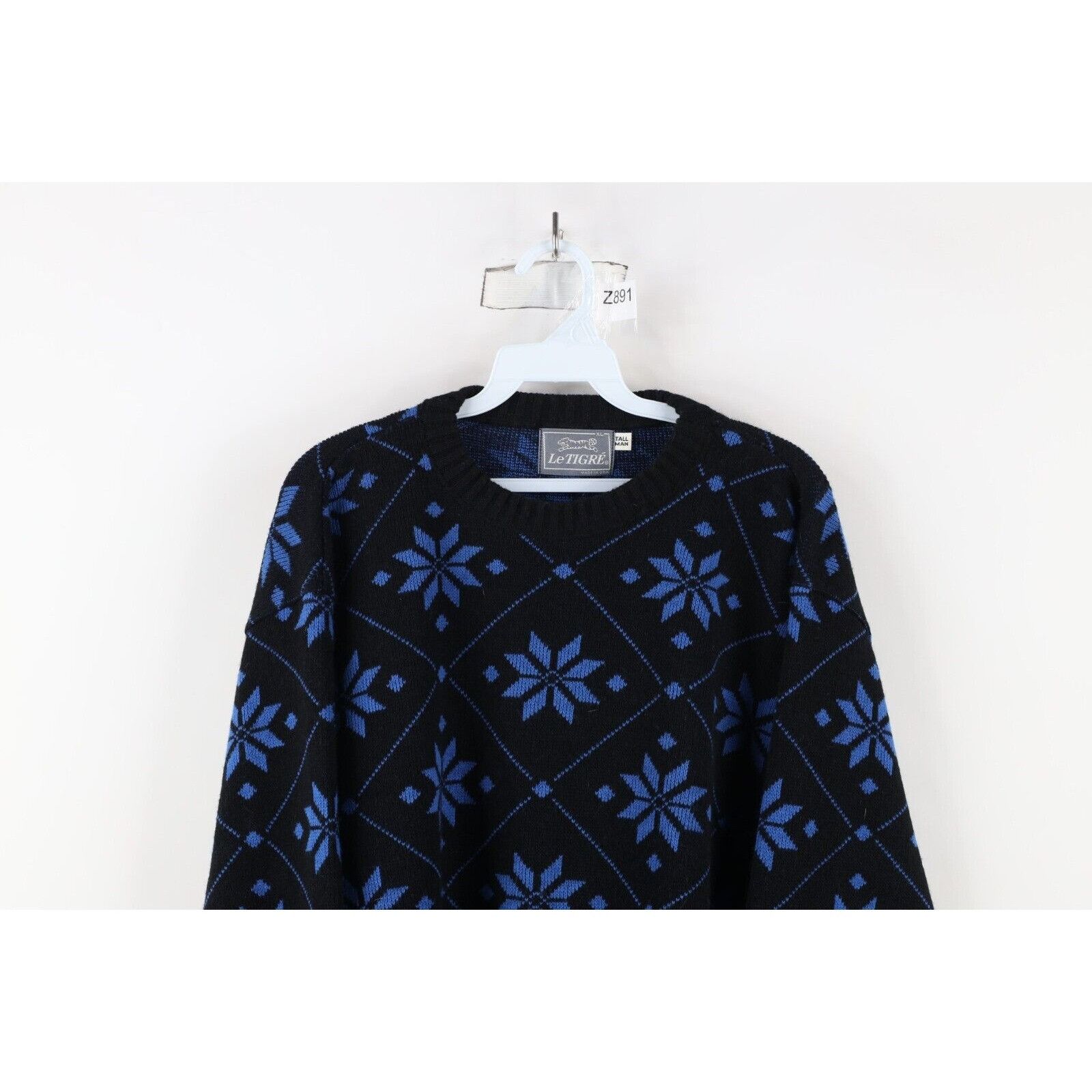 Vintage Vintage 90s Streetwear Christmas Snowflake Knit Sweater Size US XL / EU 56 / 4 - 2 Thumbnail