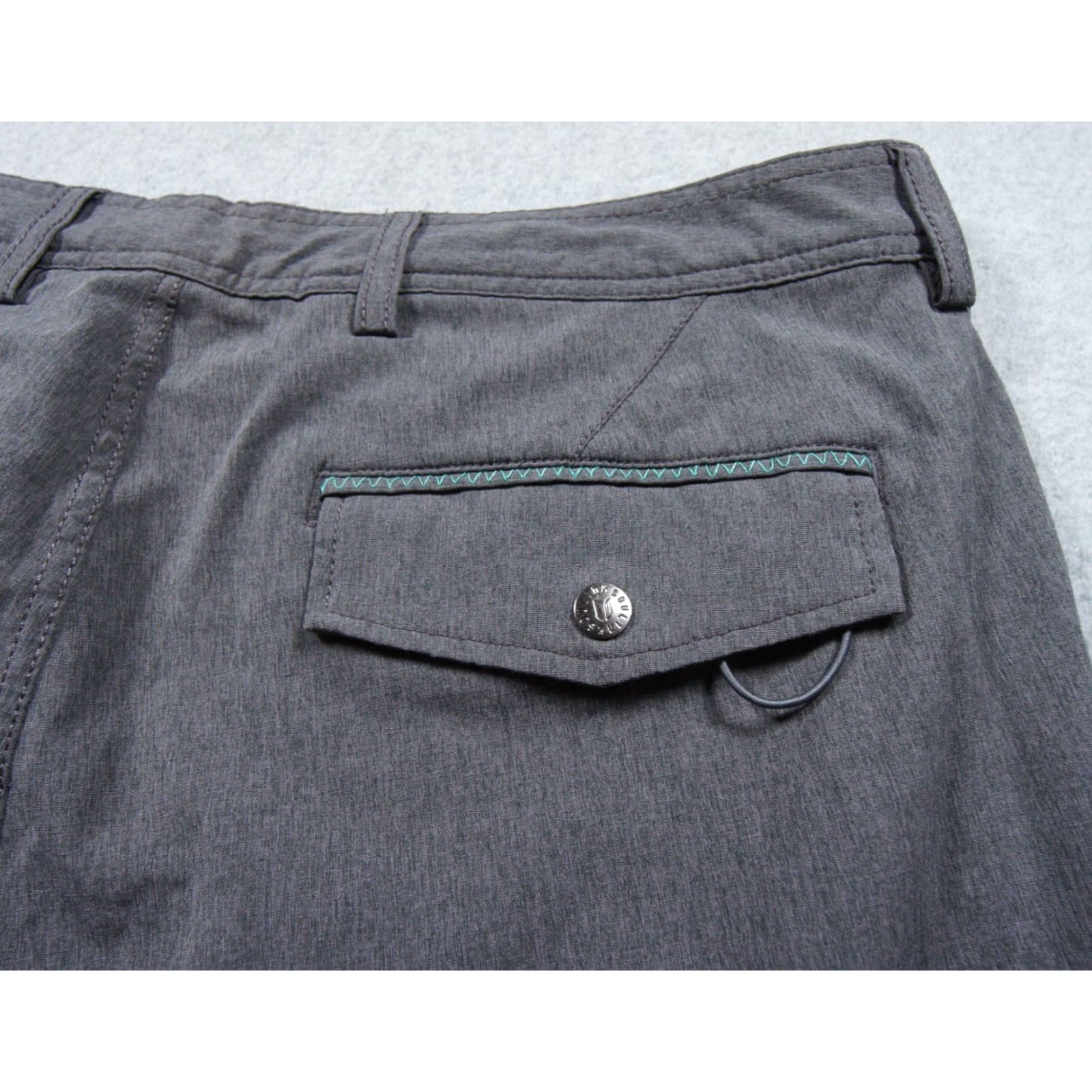 Vintage Linksoul Short Mens 38 Gray Chino Golf Stretch 10"Inseam Flat Front Casual Adult Shirt Size US 38 / EU 54 - 7 Thumbnail