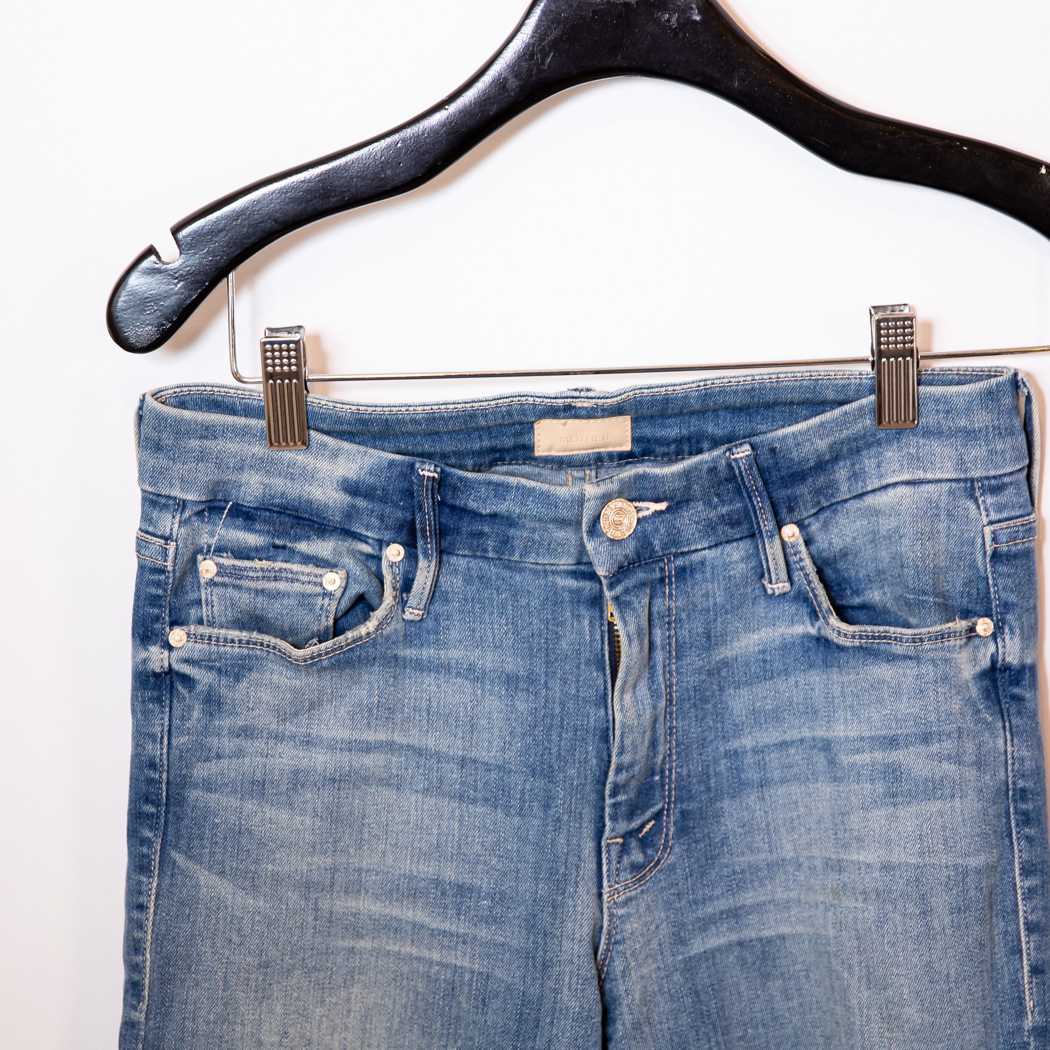 MOTHER Mother Denim The Looker Crop Cotton Stretch Size 25" / US 0 / IT 36 - 2 Thumbnail