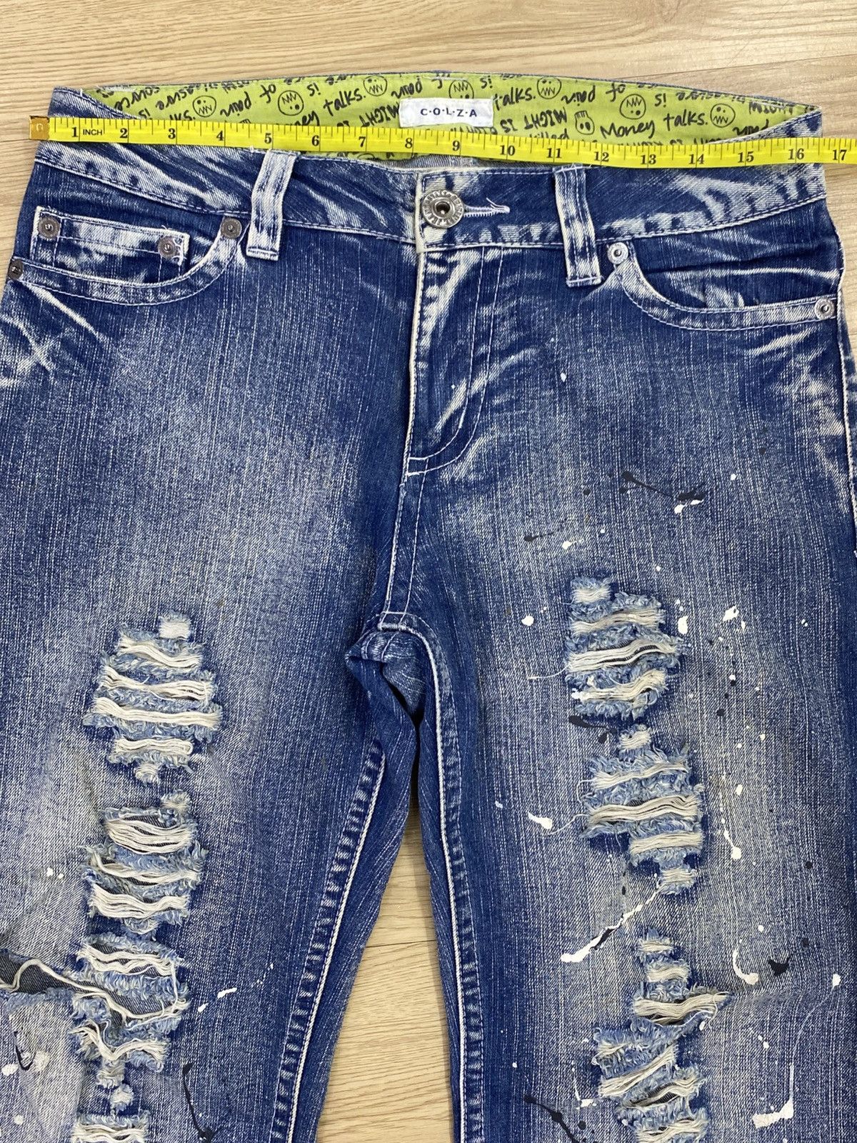 Japanese Brand Japanese Brand Distressed Style Splatter Paint Jeans Size US 33 - 9 Thumbnail