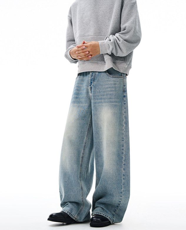 Vintage American retro wide-leg men's loose straight-leg jeans Size US 32 / EU 48 - 3 Thumbnail