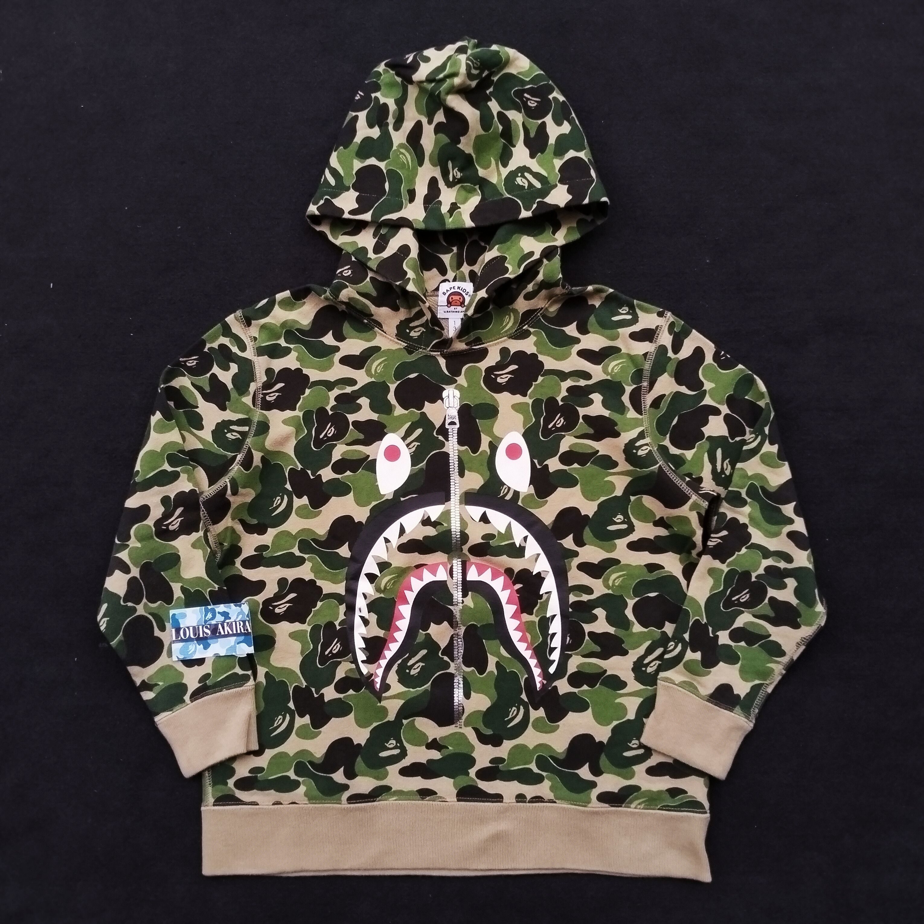 Bape Bape Kids Shark Camo Pullover Hoodie Size ONE SIZE - 1 Thumbnail