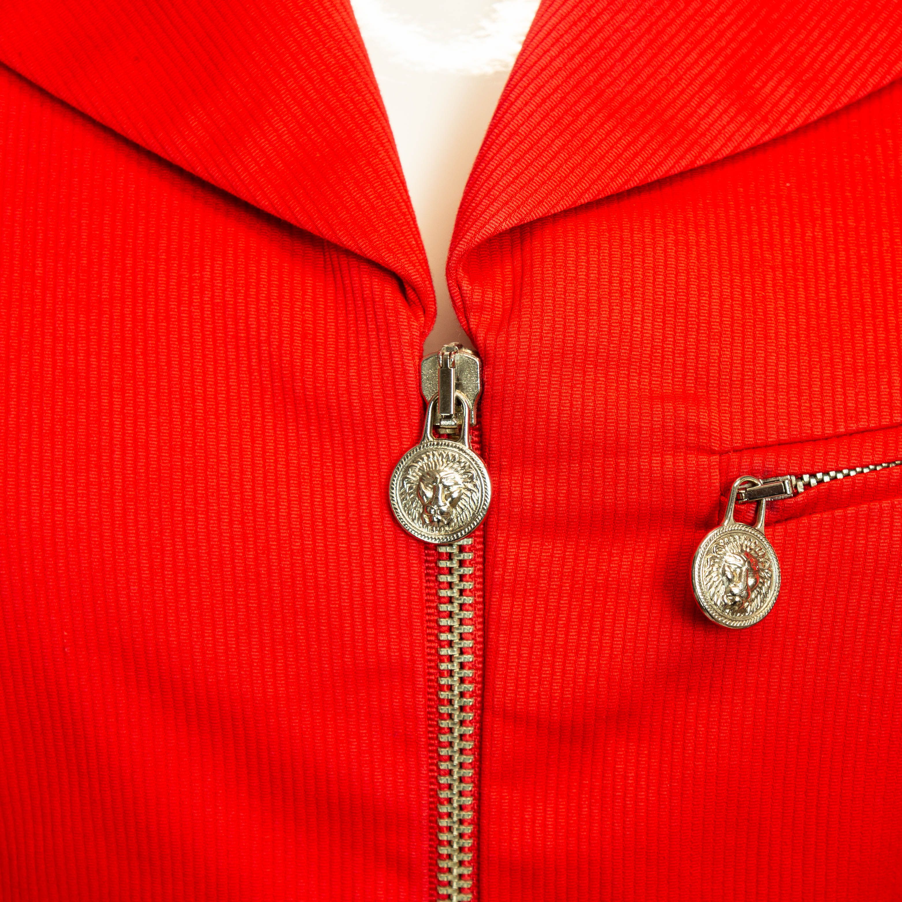 Versace × Versus VERSUS Gianni Versace Red Set Blazer Pants Vintage 90s 00s Size S / US 4 / IT 40 - 6 Thumbnail