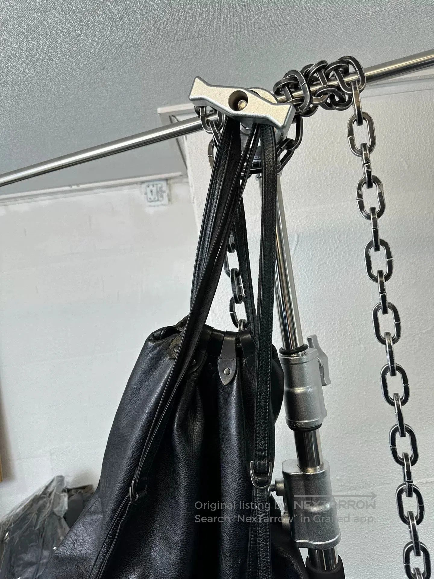 Yohji Yamamoto yohji yamamoto leather drawstring bag. Size ONE SIZE - 4 Thumbnail