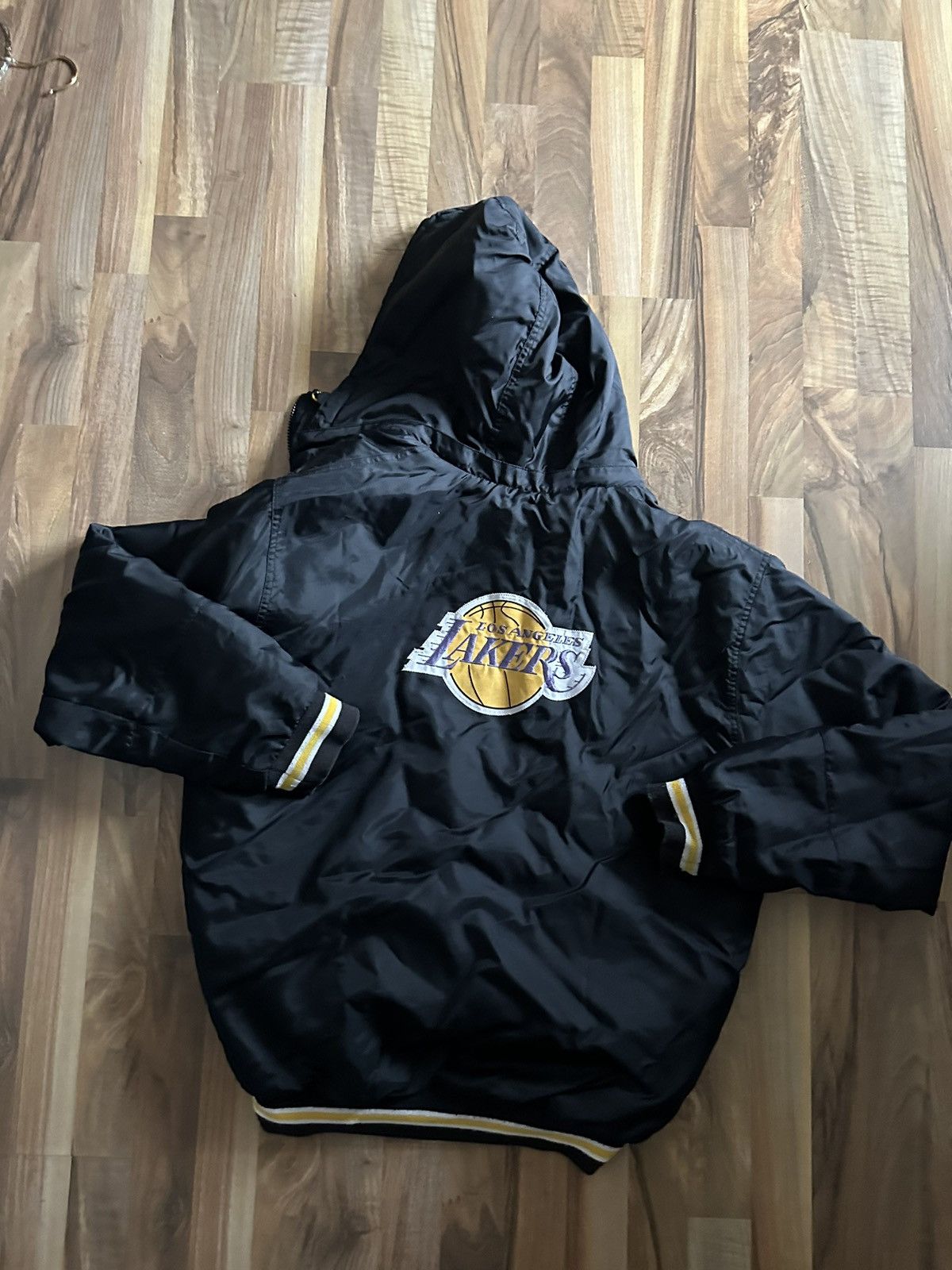 image of Champion Jacket Los Angeles Size XL Nba Vintage Retro in Black, Men's