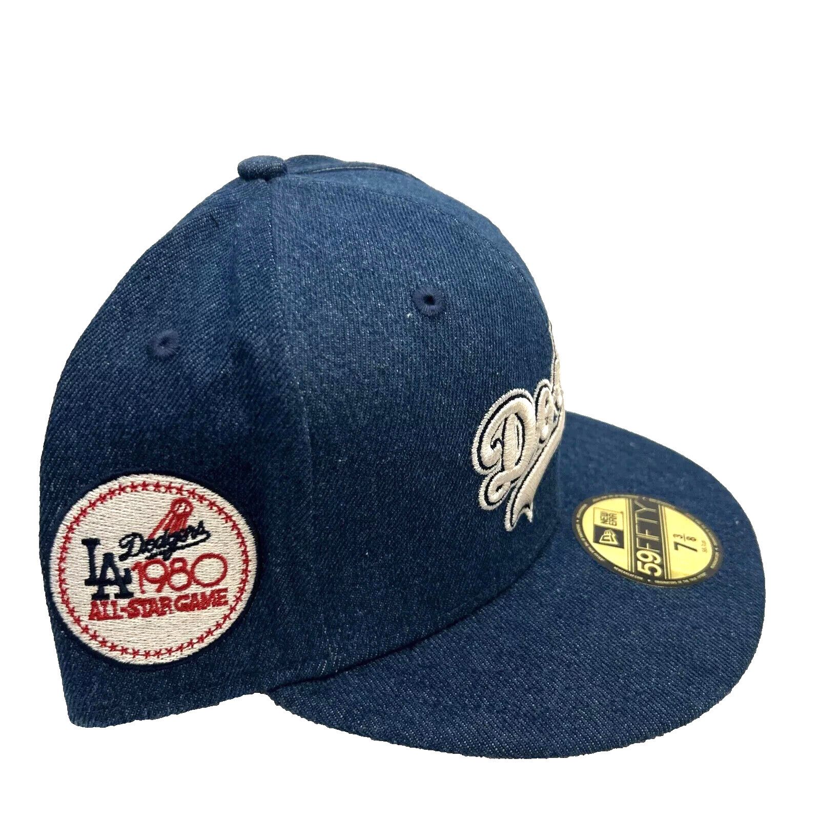 New Era Los Angeles Dodgers Denim '80 All Star New Era 7 1/2 MLB Hat Size ONE SIZE - 5 Thumbnail