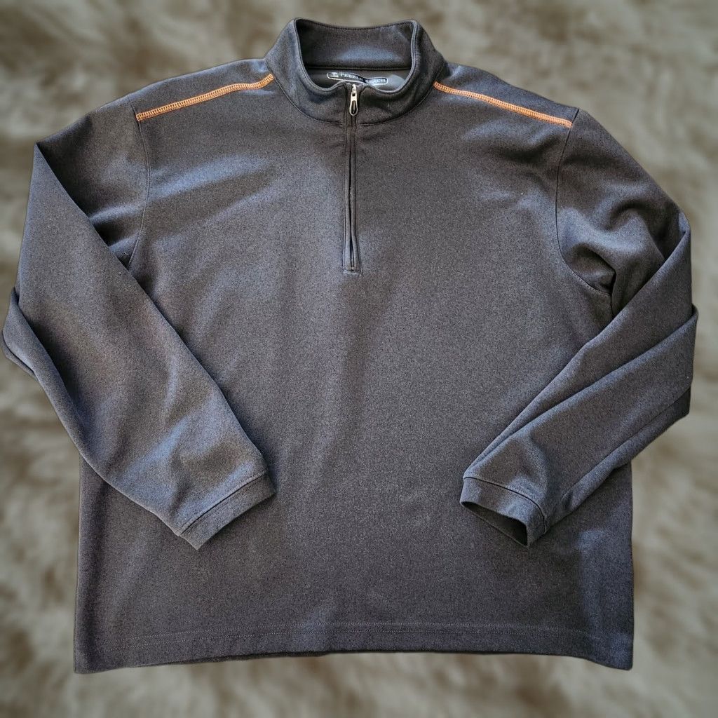 Vintage Pebble Beach Men's Med Long Sleeve 1/4 Zip Performance Golf Pullover Gray Size US M / EU 48-50 / 2 - 1 Thumbnail