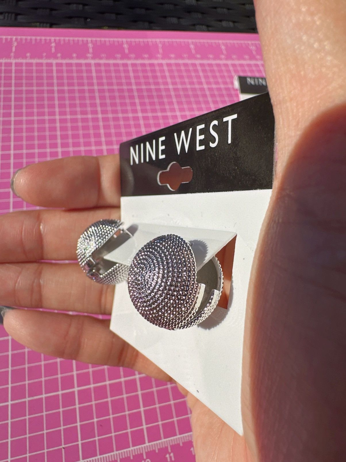 Nine West Nine West silver tone two sides clip on ball shape earrings Size ONE SIZE - 2 Thumbnail