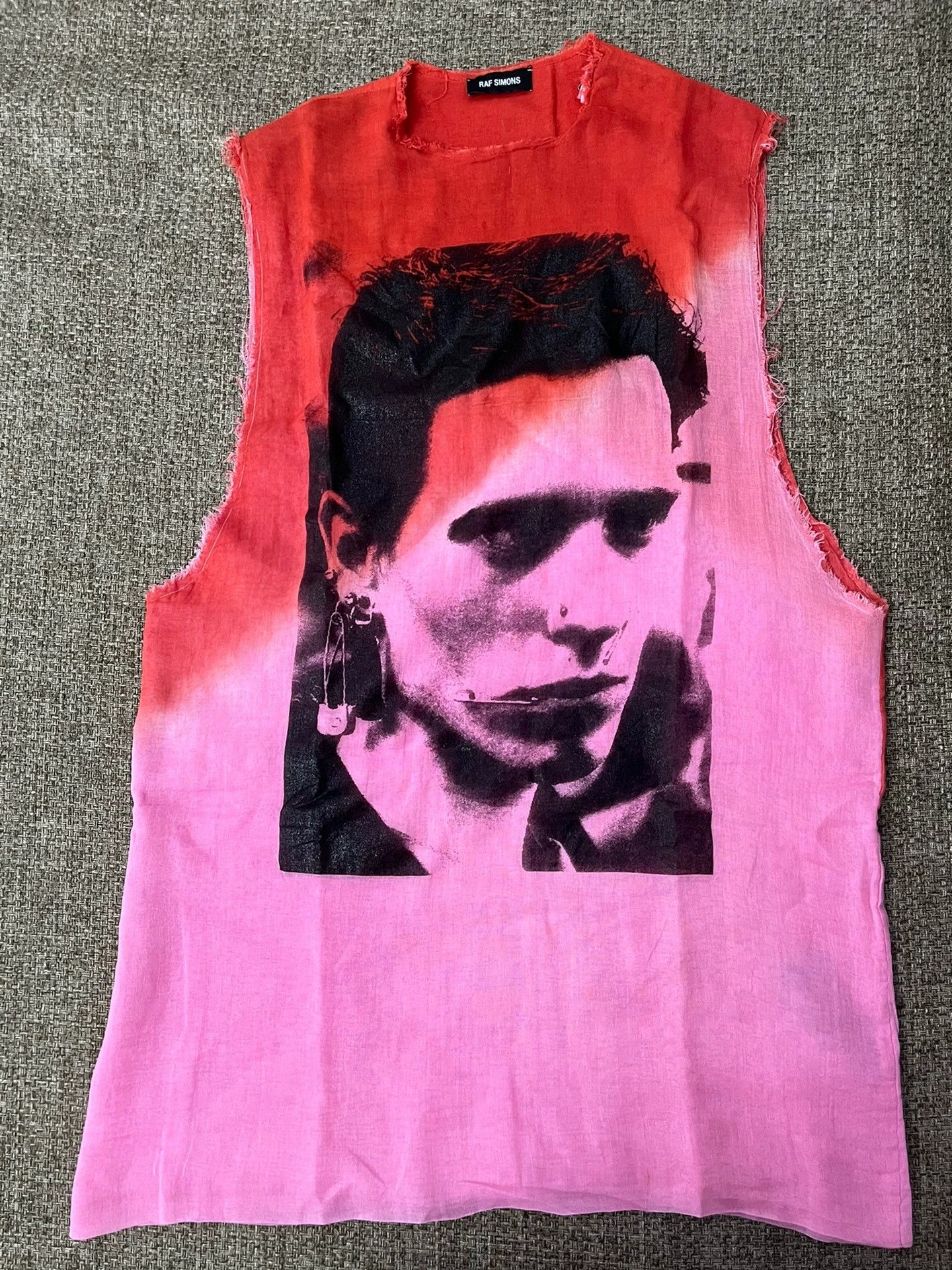 Raf Simons Raf Simons Gradient tie-dyed portrait vest | Grailed