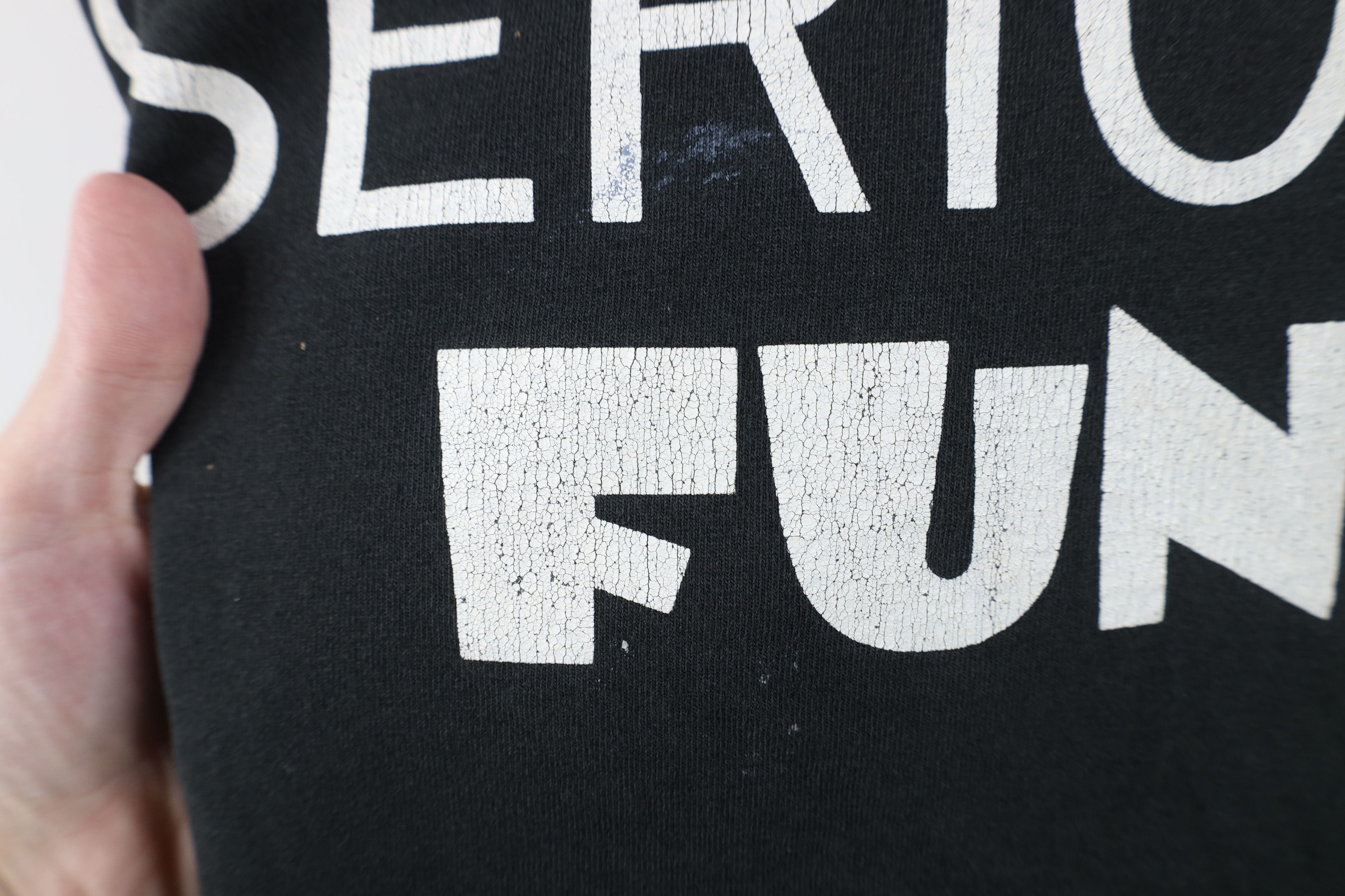 Vintage Vintage 90s Streetwear Music Is Serious Fun T-Shirt Black Size US XL / EU 56 / 4 - 5 Thumbnail
