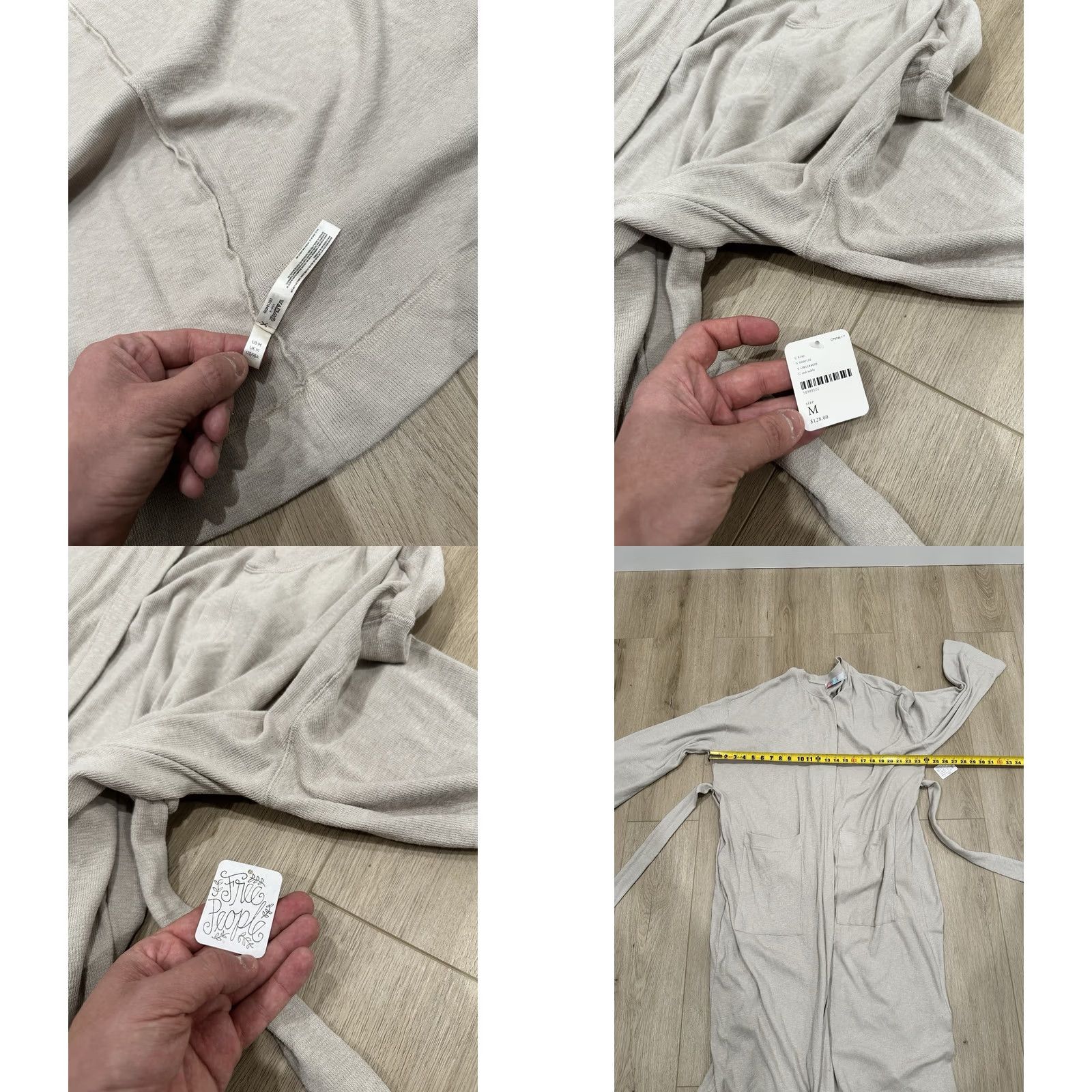 Free People NWT - Prioritizing key terms ("Free People," "Tan," "Cardigan," "Duster," "M") Size M / US 6-8 / IT 42-44 - 8 Thumbnail