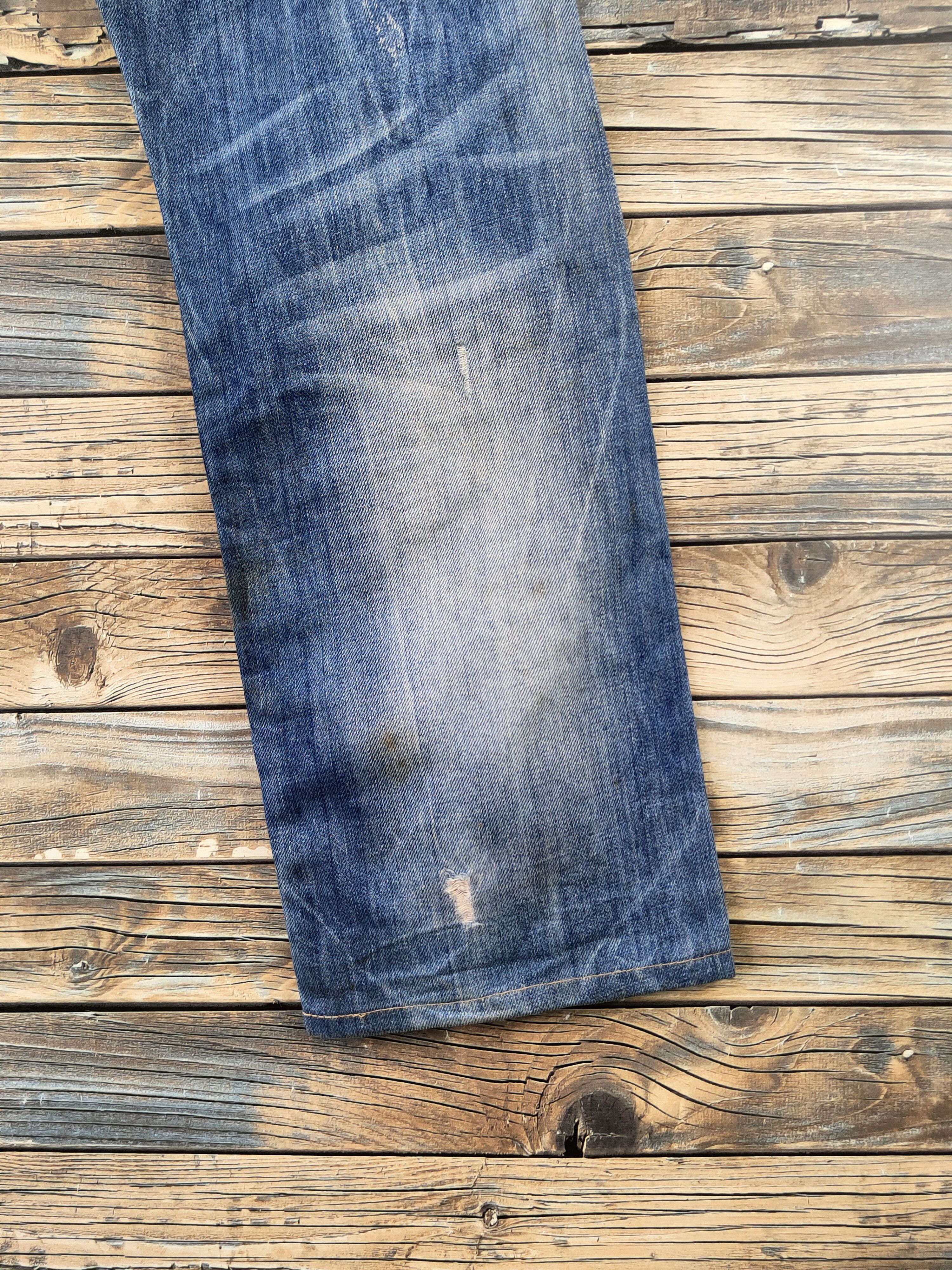G-Star DL G-star Raw Blue Distressed Ripped Jeans #46-963 Size US 31 - 13 Thumbnail
