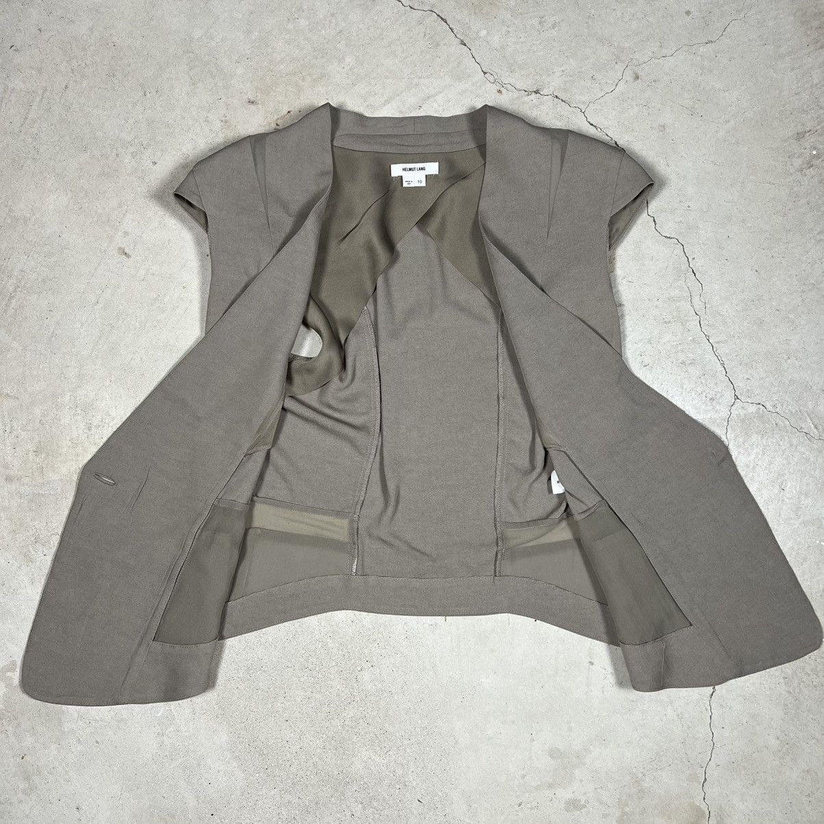 Helmut Lang Helmut Lang Women’s Sleeveless Blazer Size L / US 10 / IT 46 - 6 Thumbnail