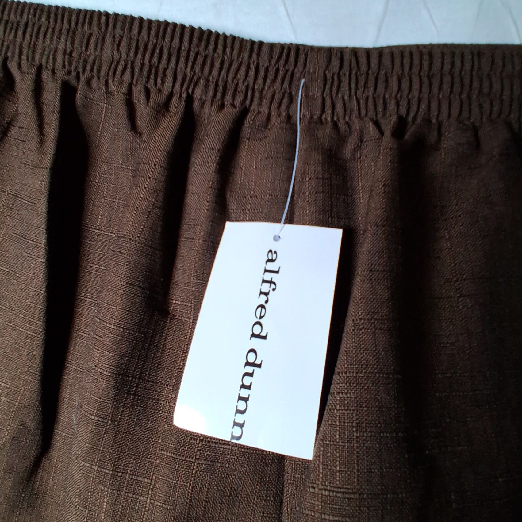 Vintage VINTAGE Alfred Dunner Pants Plus Size 20 Brown Woven Slacks Elastic Waist Pull On Dress Pants Womens Wide Slim Regular 29" Inseam Size 42" / US 20 - 3 Thumbnail