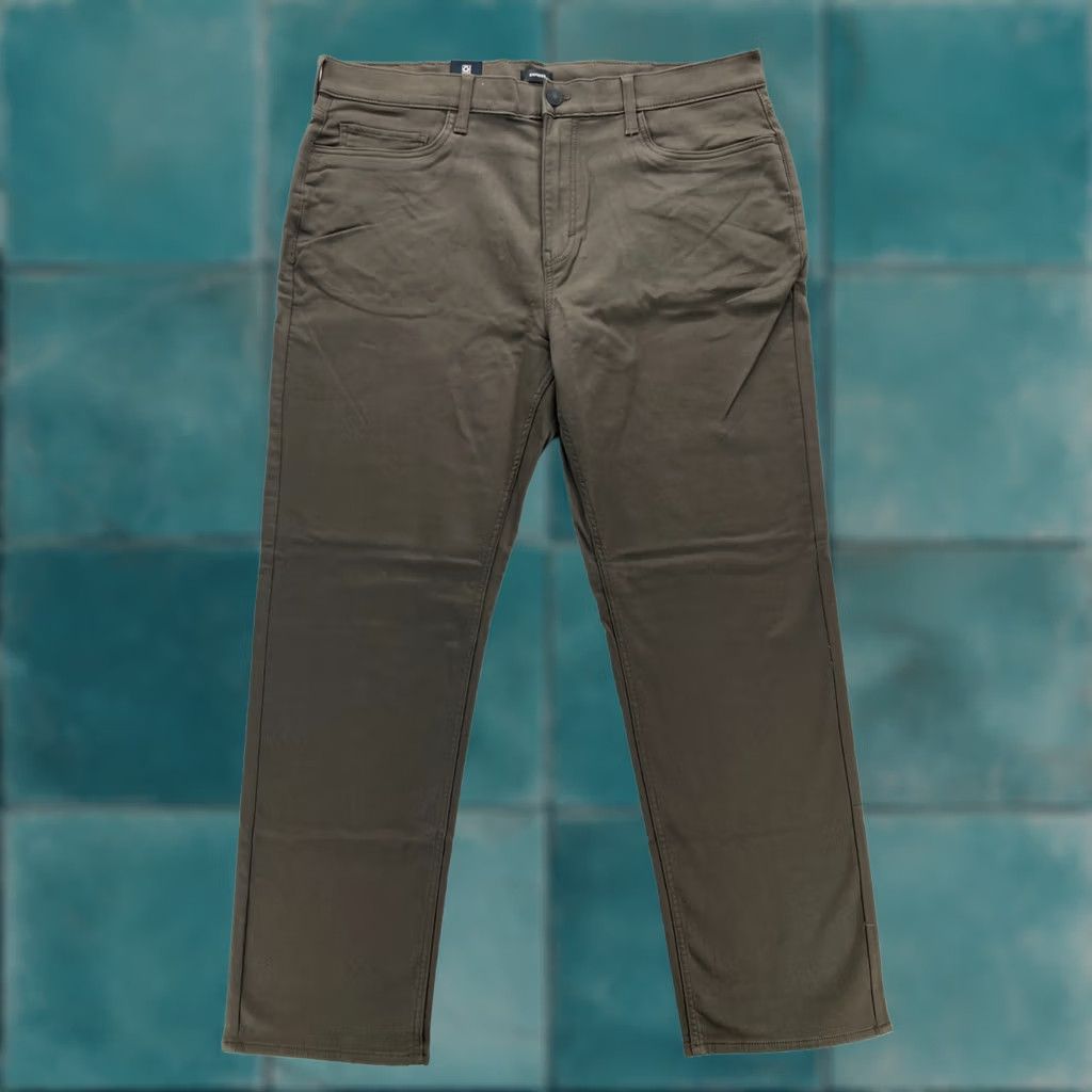 Express Express Pants Mens 40x32 Slim Straight Leg Olive Green 5-Pocket Chino Stretch Preppy Size US 40 / EU 56 - 1 Thumbnail