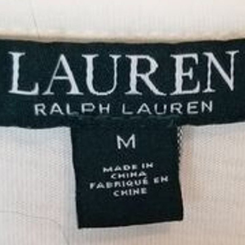 Lauren Ralph Lauren Lauren Ralph Lauren Womens Lace Hem Ivory Tunic Top Size M Size M / US 6-8 / IT 42-44 - 7 Thumbnail