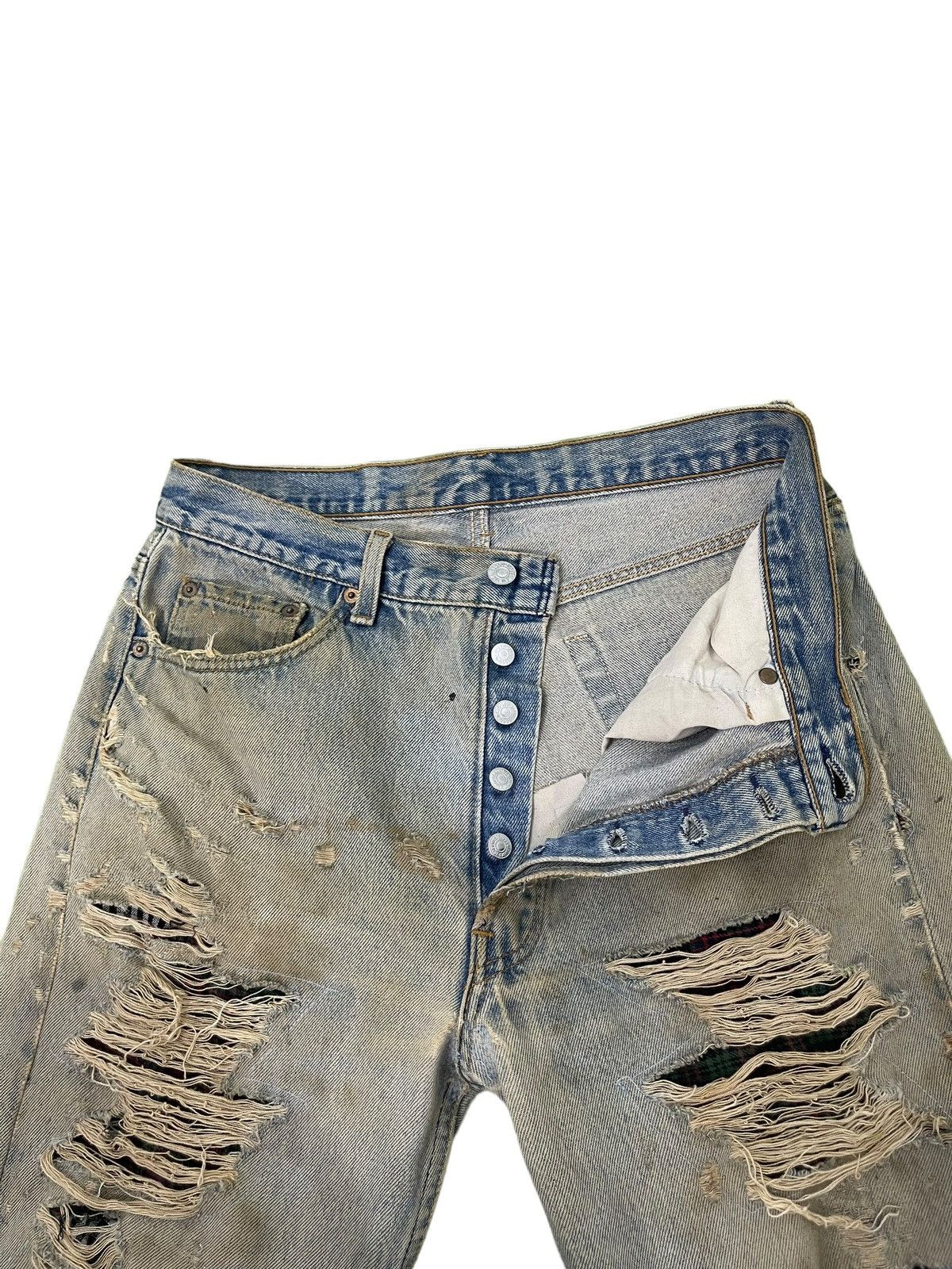 Levi's Vintage Clothing Vtg 1994 Levi’s 501 USA Faded Distress Straight 8🟦8 Size US 31 - 11 Thumbnail