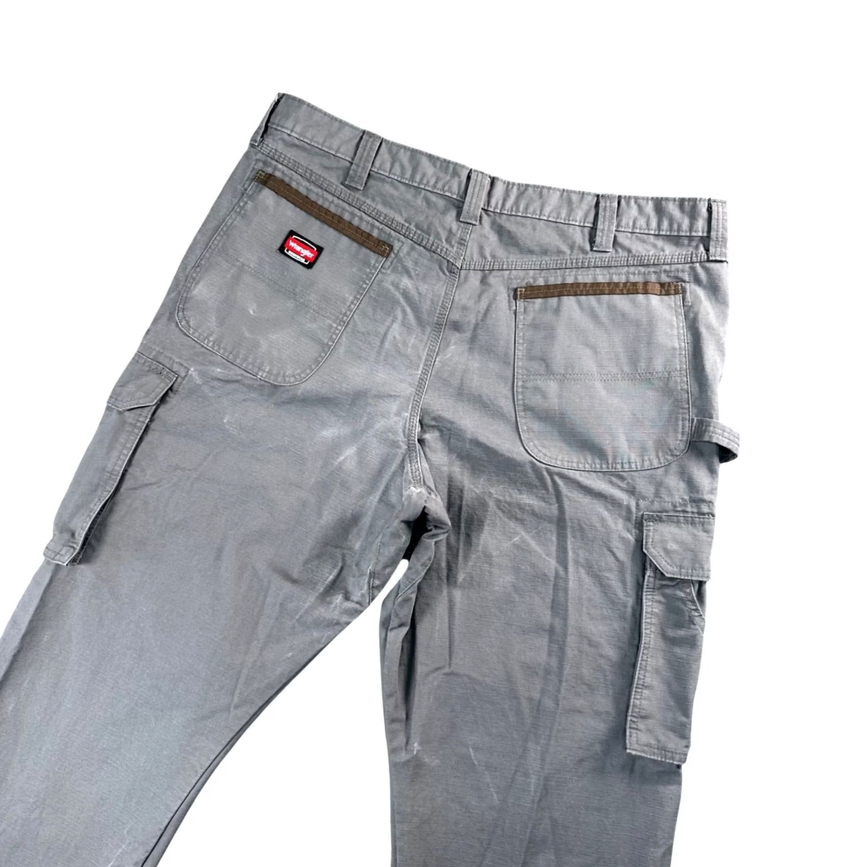 Wrangler Wrangler Workwear Pants Gray Mens 40x30 Utility Cargo Reinforced Cotton Work Size US 40 / EU 56 - 2 Thumbnail