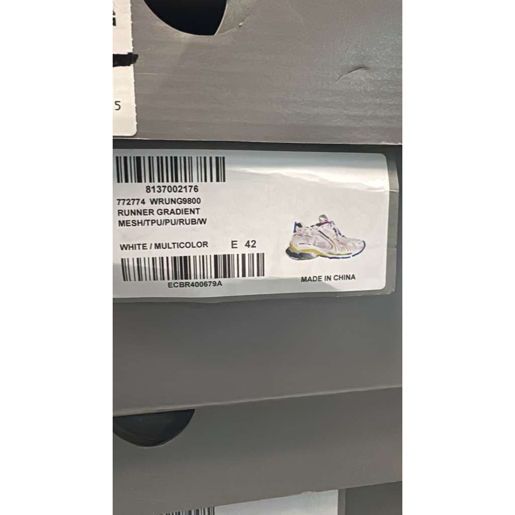 Balenciaga o1rshd1 Mesh Gardient Runner Sneaker in White/Multicolor Size US 9 / EU 42 - 15 Thumbnail