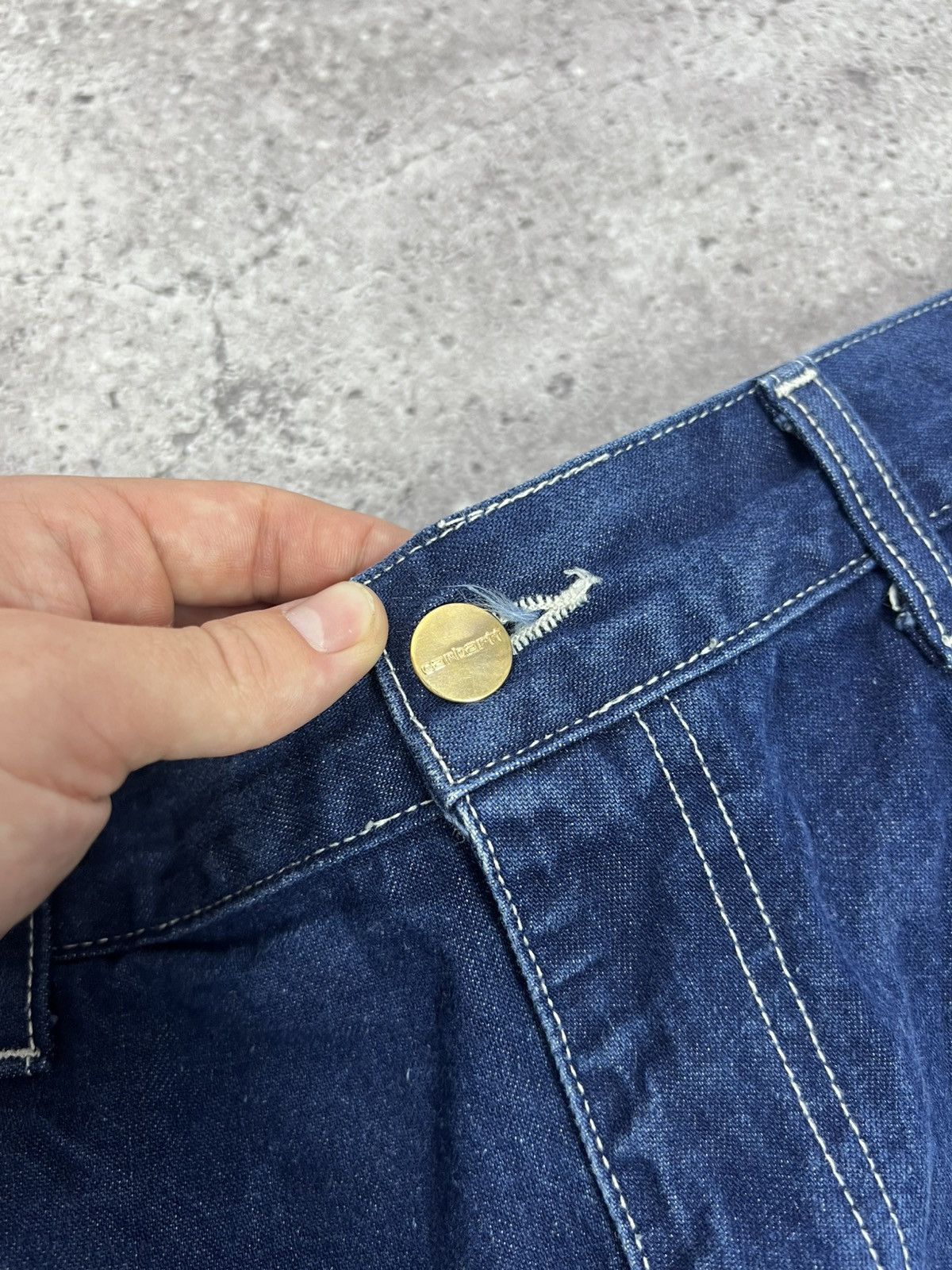 Carhartt Vintage Carhartt Denim Simple Pants 90s Blue Size US 33 - 14 Thumbnail