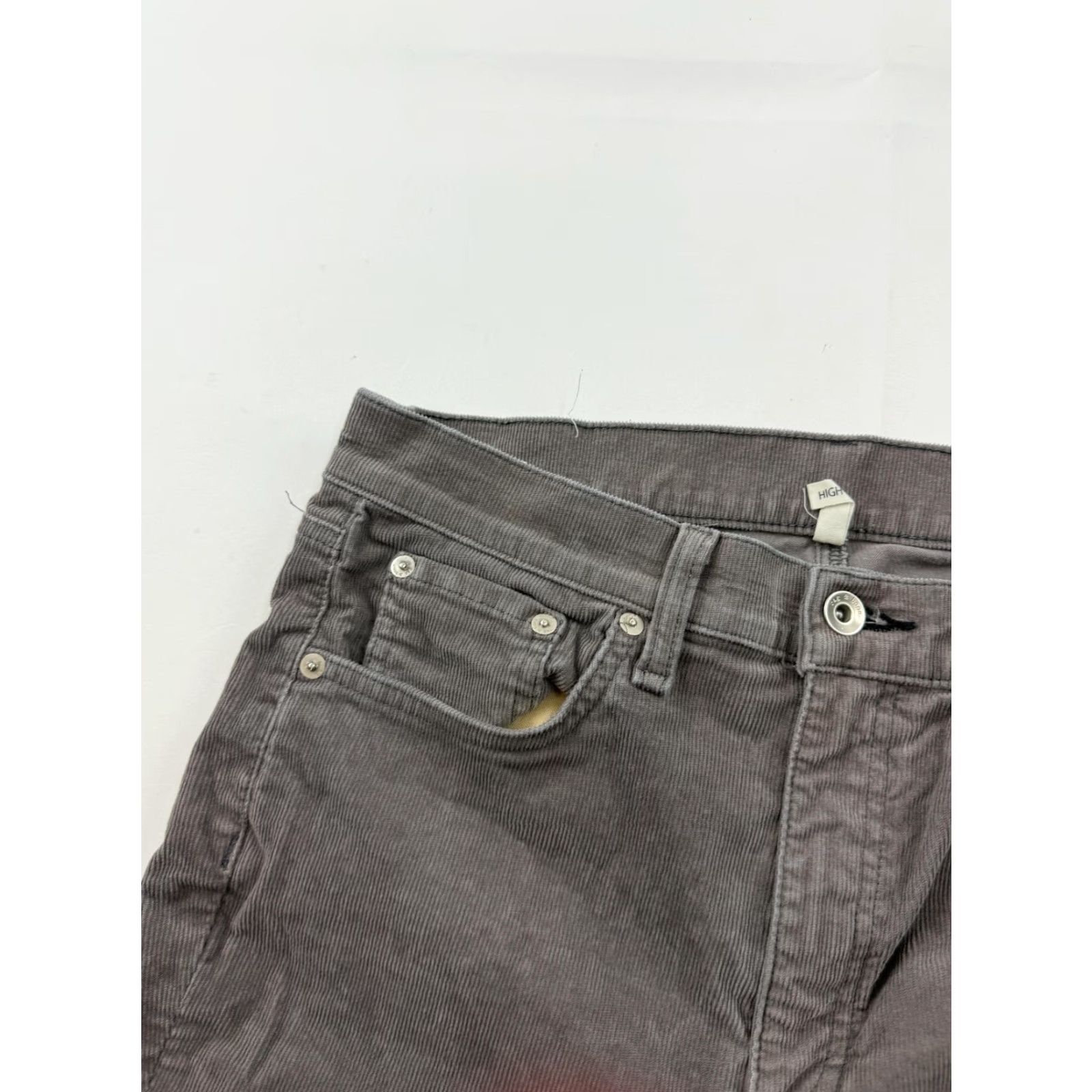 Rag & Bone Rag & Bone Womens Gray High Rise Skinny Corduroy Jegging Pants 31 Casual Size 24" / US 00 / IT 34 - 2 Thumbnail