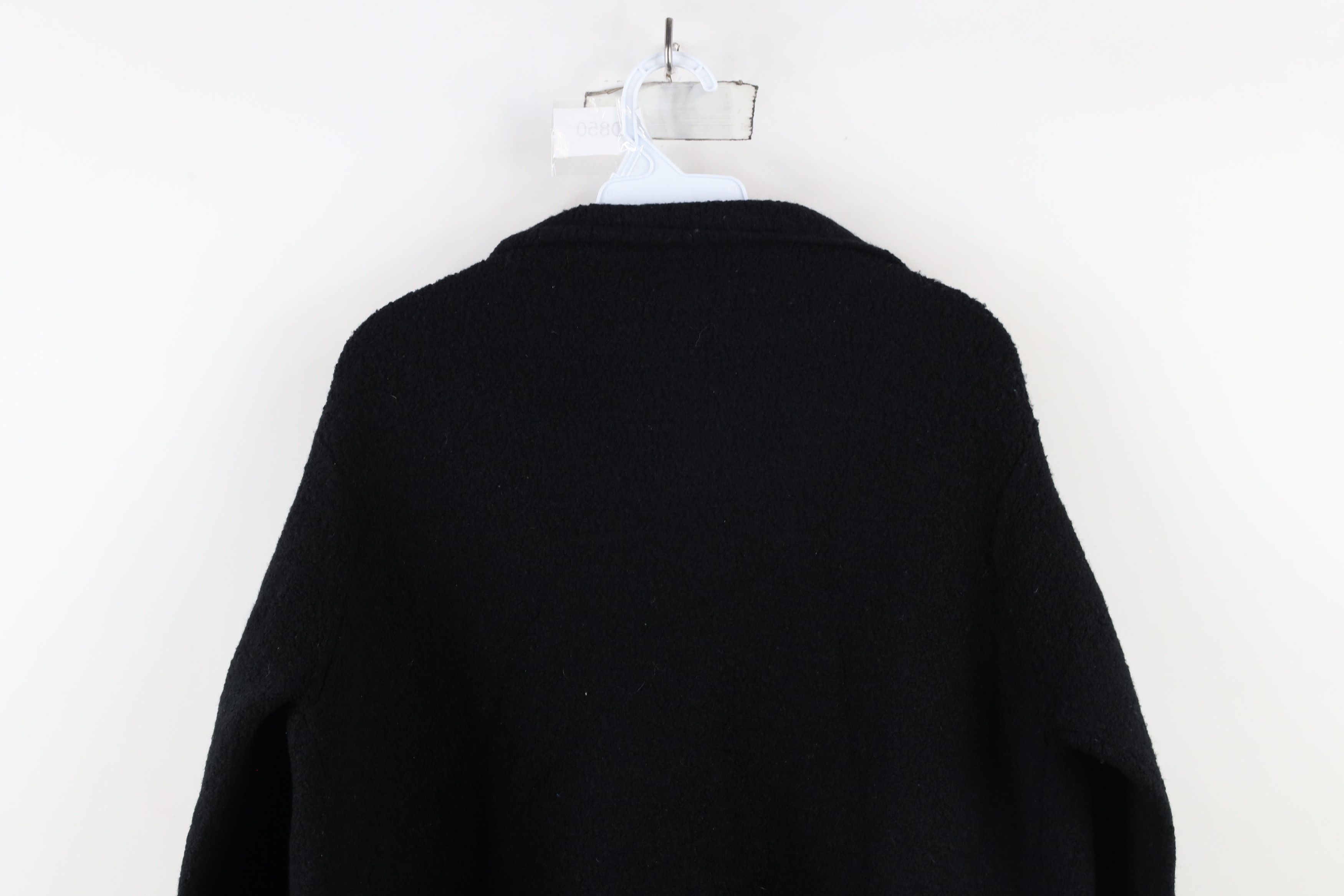 Eileen Fisher × Vintage Eileen Fisher Wool Collared Top Button Sweater Black Size M / US 6-8 / IT 42-44 - 11 Thumbnail