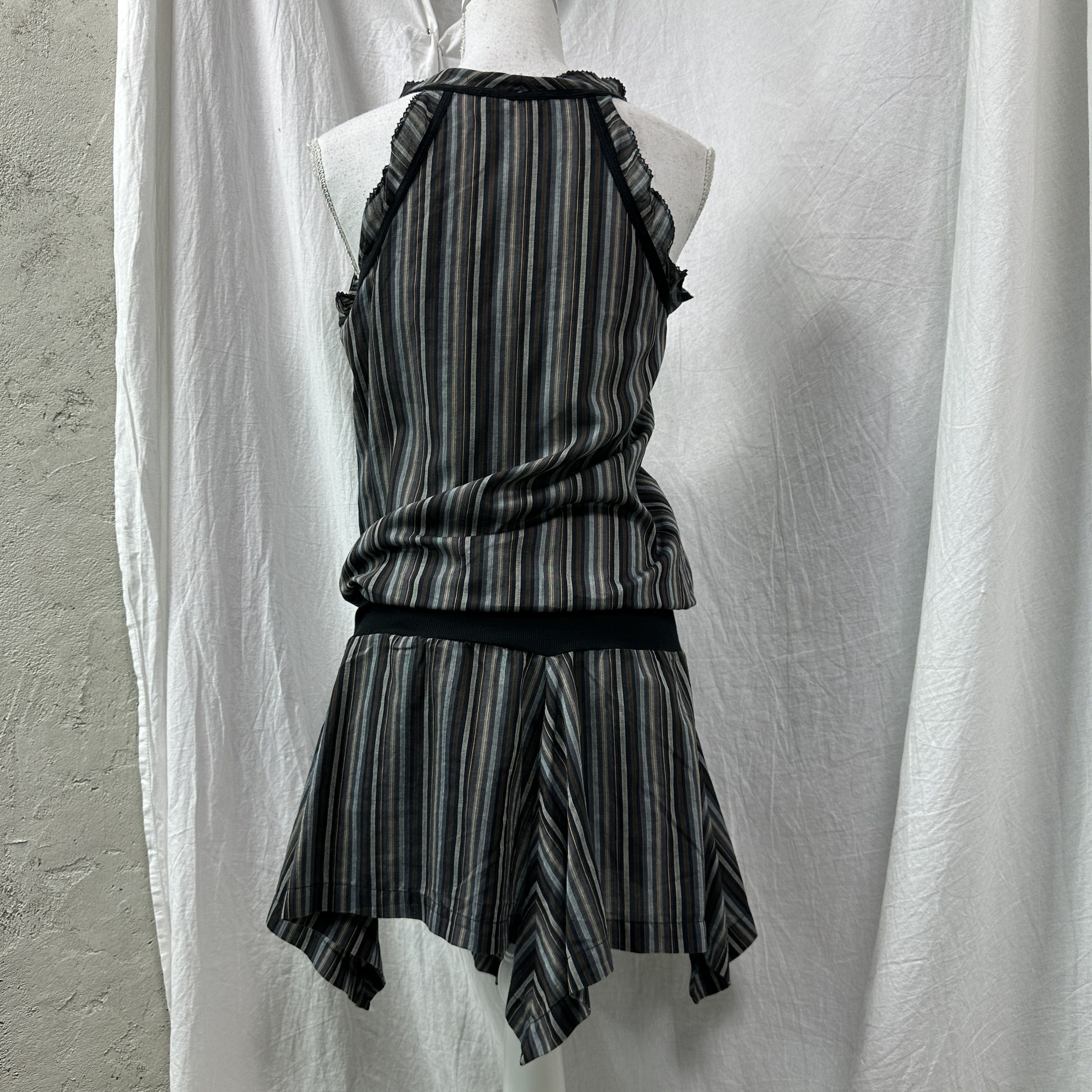 Cop Copine Vintage Cop Copine Striped Mini Summer Dress Y2K Size S / US 4 / IT 40 - 4 Thumbnail