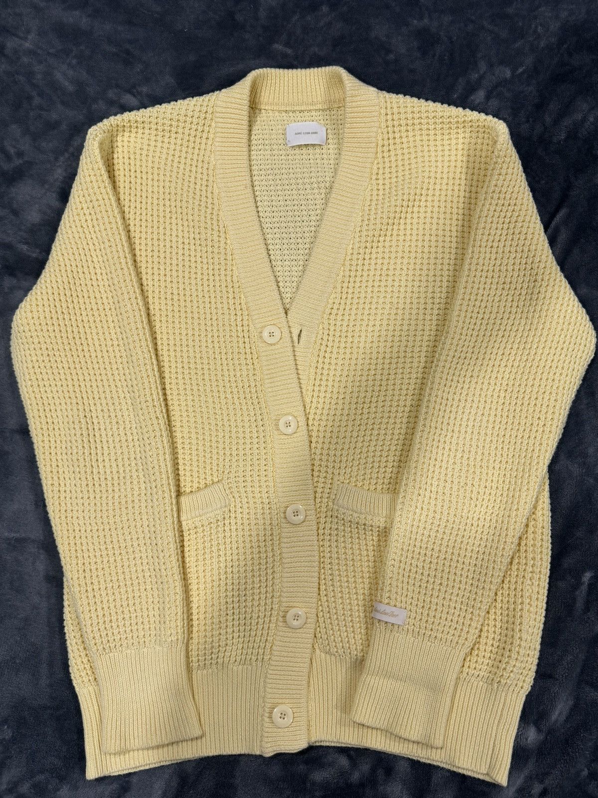 Pre-owned Aimé Leon Dore Knit Cardigan In Yellow