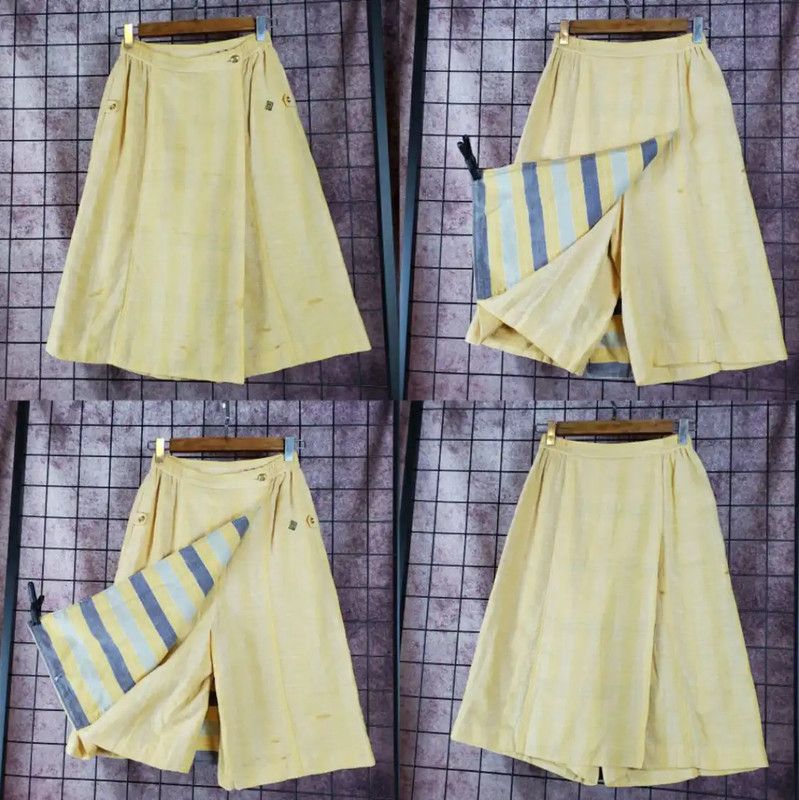 Dior Dior Summer Yellow Wool Blend Long Skirt 0089 Size 23" - 1 Thumbnail