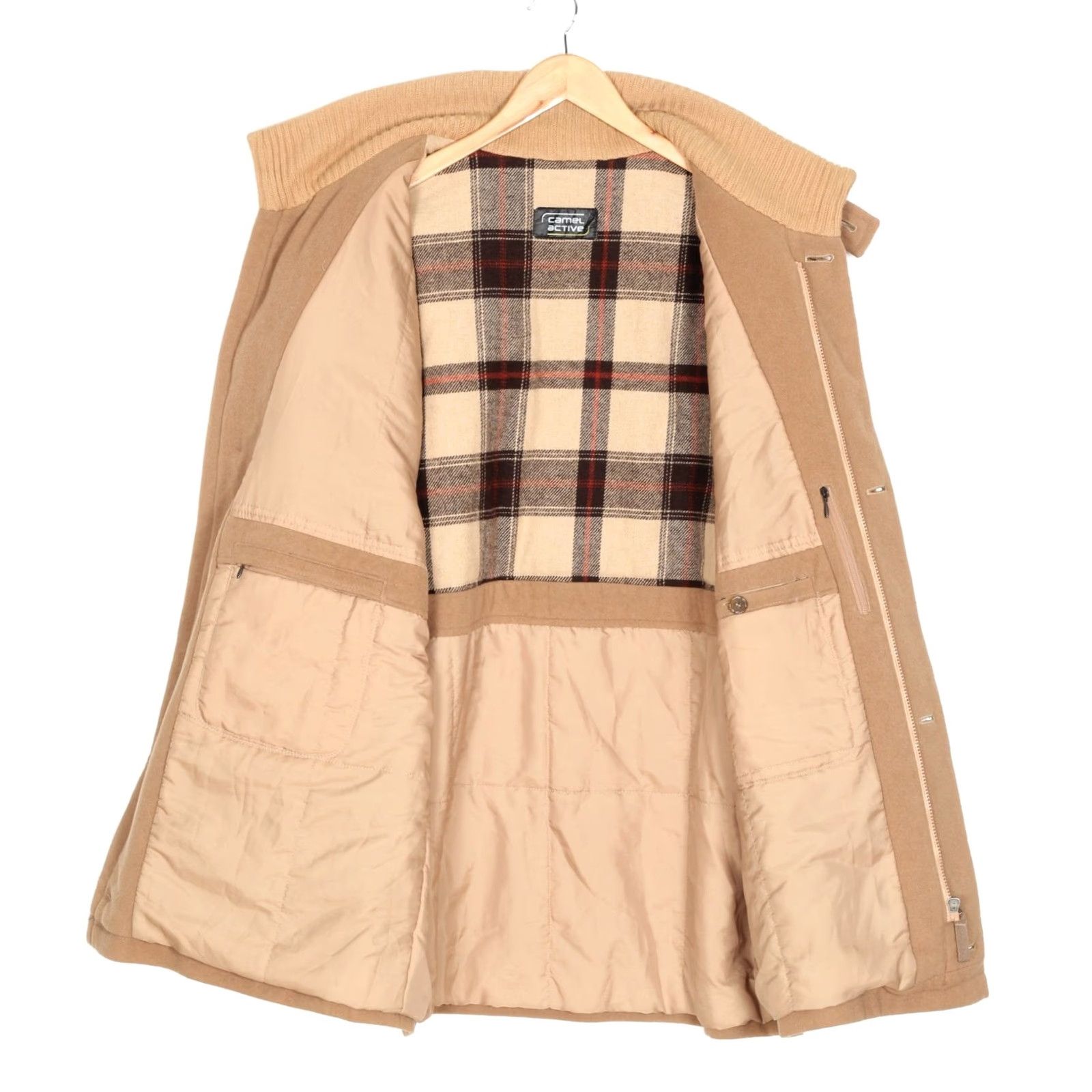Camel Vintage CAMEL ACTIVE Wool Blend Coat Jacket Men 56 MJ6124 Coat Mens Beige Wool Blends Overcoat All Seasons Holiday Casual Formal Travel 56 Mens Size US XL / EU 56 / 4 - 4 Thumbnail