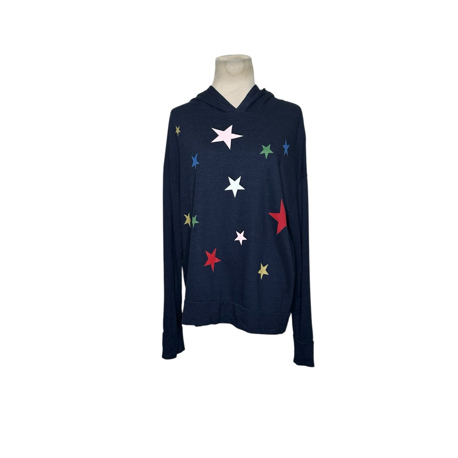 Sundry Sundry navy pop over stars hoodie sweatshirt size 2 - Medium Size M / US 6-8 / IT 42-44 - 7 Thumbnail