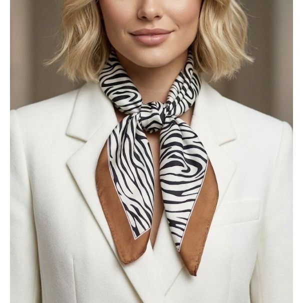 Other ⭐New Elegant Bandana Square Scarf Silky Satin Soft Animal Pr Size ONE SIZE - 1 Thumbnail
