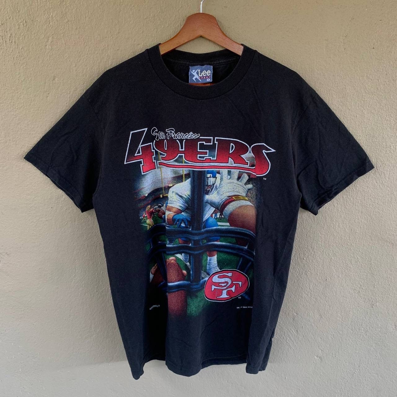 NFL Rare Vintage 1995 San Francisco 49ers Face Mask Vision Tees Size US M / EU 48-50 / 2 - 1 Thumbnail