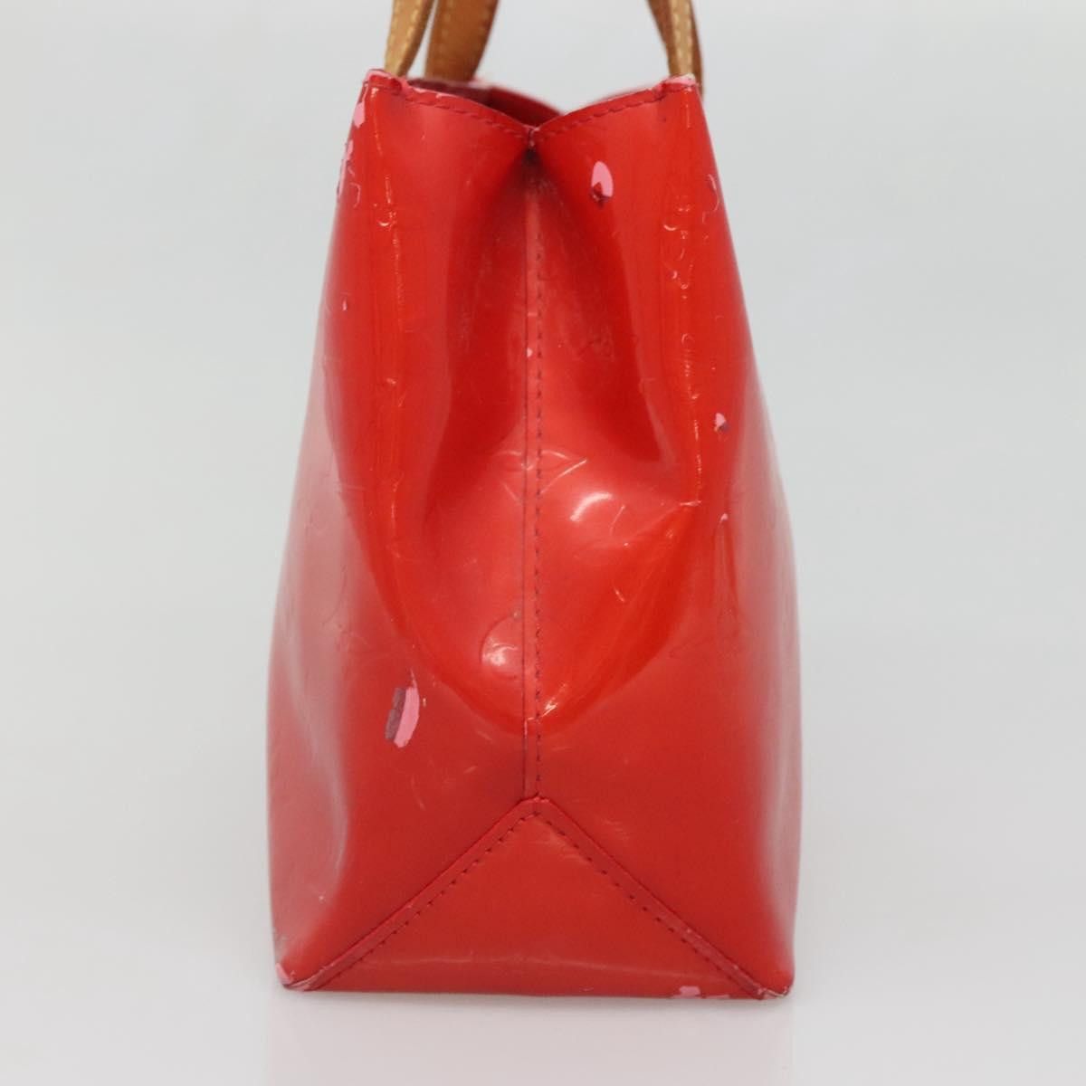 Louis Vuitton LOUIS VUITTON Monogram Vernis Reade PM Hand Bag Red Rouge Size ONE SIZE - 5 Thumbnail
