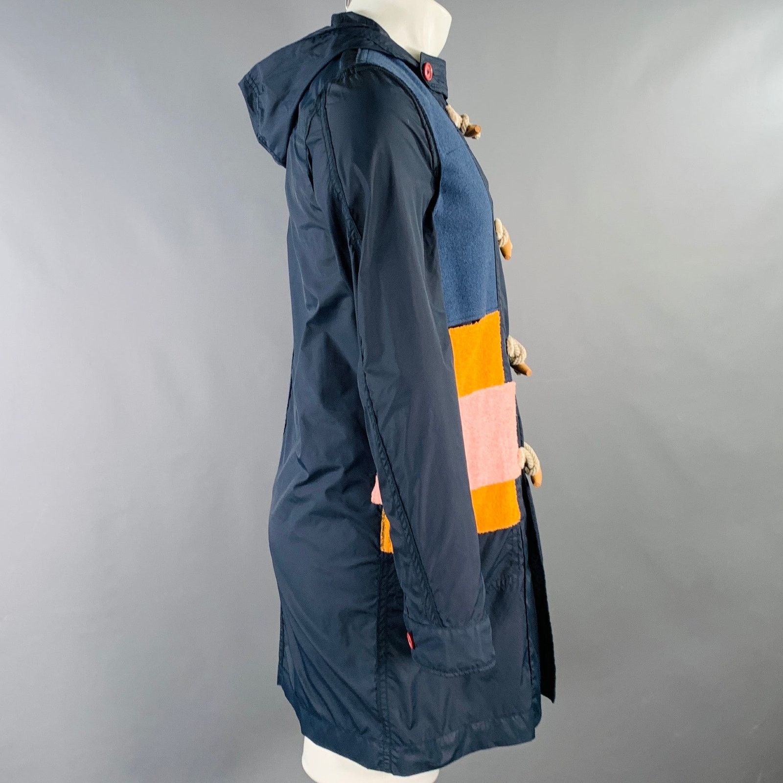 Comme des Garcons SHIRT SHIRT Size S Navy Multi Color Hooded Color Block Toggle Coat Size US S / EU 44-46 / 1 - 3 Thumbnail