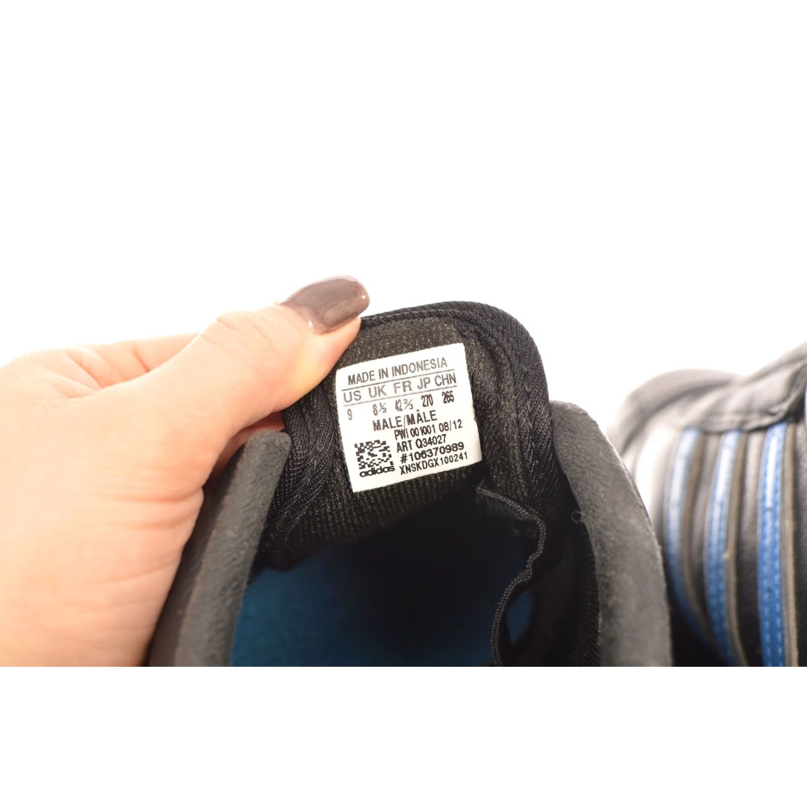 Adidas Adidas Taekwondo Martial Arts Black/Blue Trainers Sneakers Q34027 US 9 Mens Sneaker Size US 9 / EU 42 - 8 Thumbnail