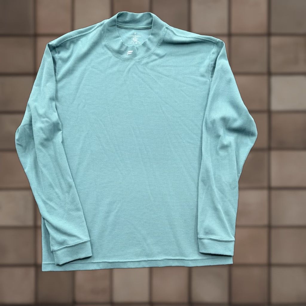 Fabletics Fabletics Waffle Thermal Shirt Men XL Athletic Logo Green Polyester Outdoors Activewear T-Shirt Size US XL / EU 56 / 4 - 1 Thumbnail