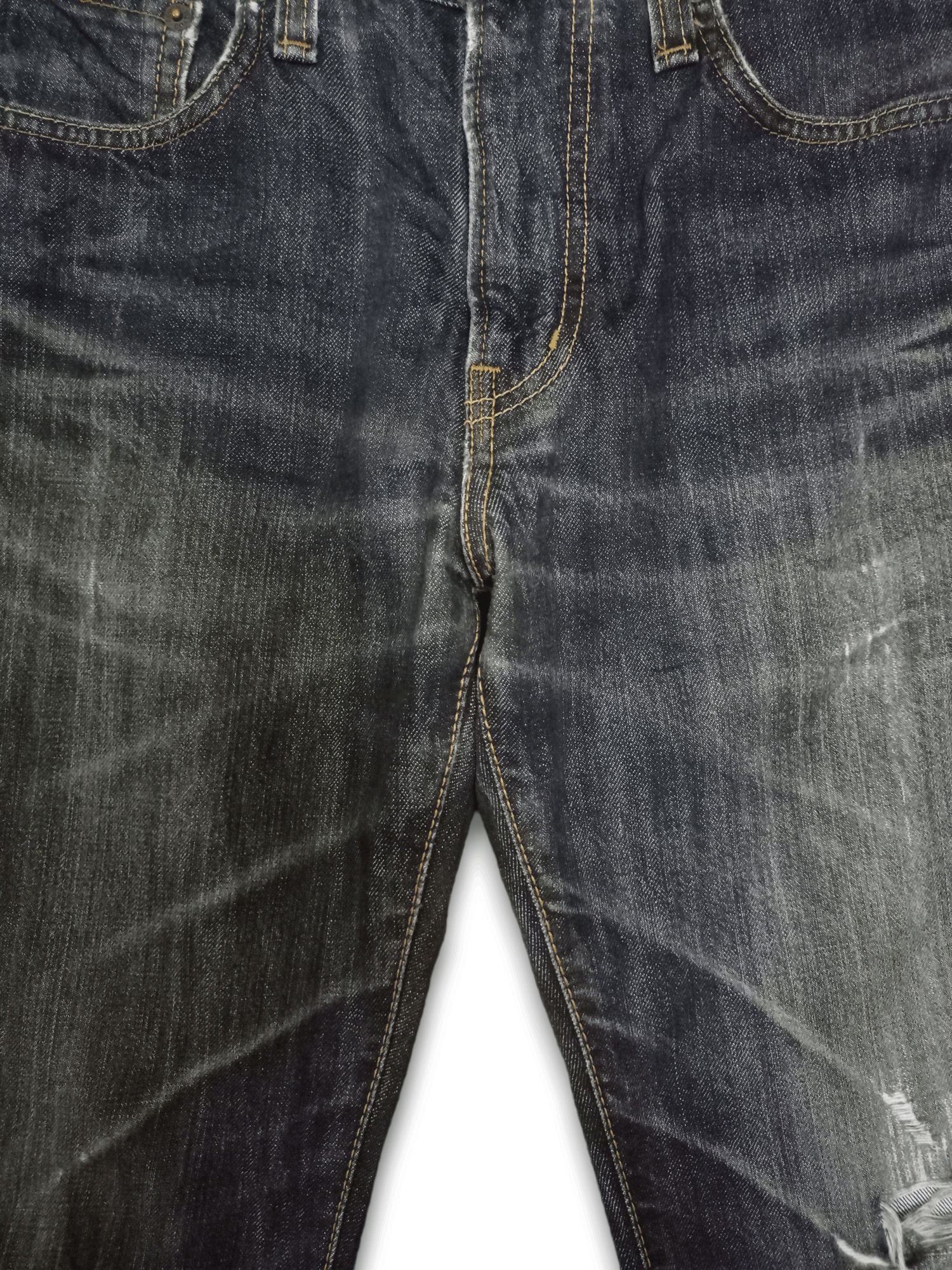 Edwin × Japanese Brand Vintage Japanese Edwin Washed Black Distressed Denim Size US 30 / EU 46 - 9 Thumbnail