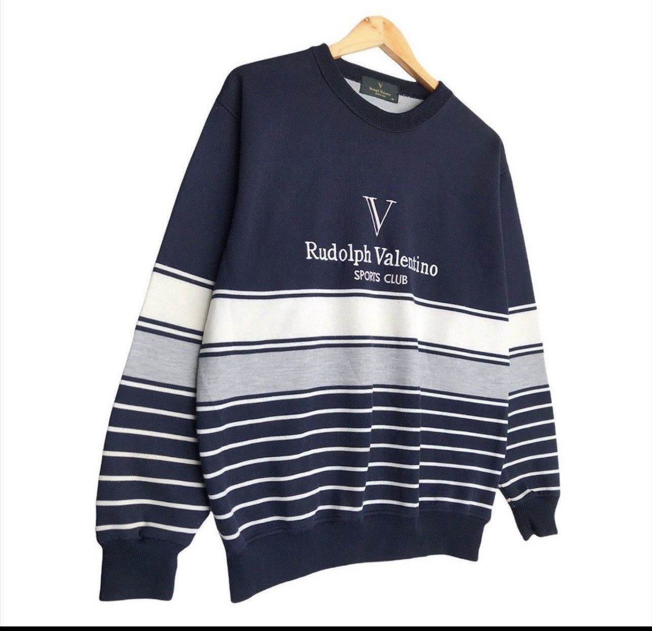 Valentino × Vintage Vintage Rudolph Valentino Sweatshirt Embroidered Sweatshirt Size US M / EU 48-50 / 2 - 2 Thumbnail