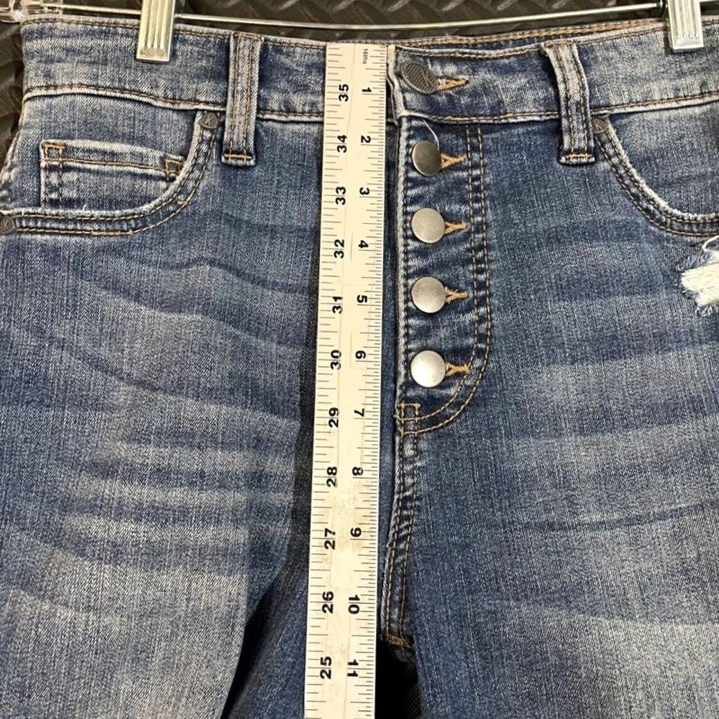 Vintage KUT from the Kloth Connie High Rise Fab AB Ankle Skinny Distressed Jeans Size 2 Womens Jeans Blue Size 26" / US 2 / IT 38 - 6 Thumbnail