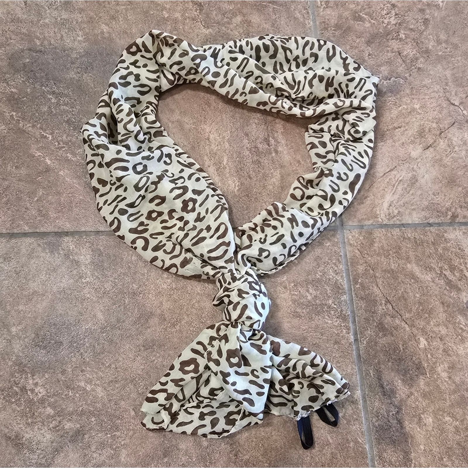 Other Nude Animal Print Detailed Scarf Size ONE SIZE - 2 Thumbnail