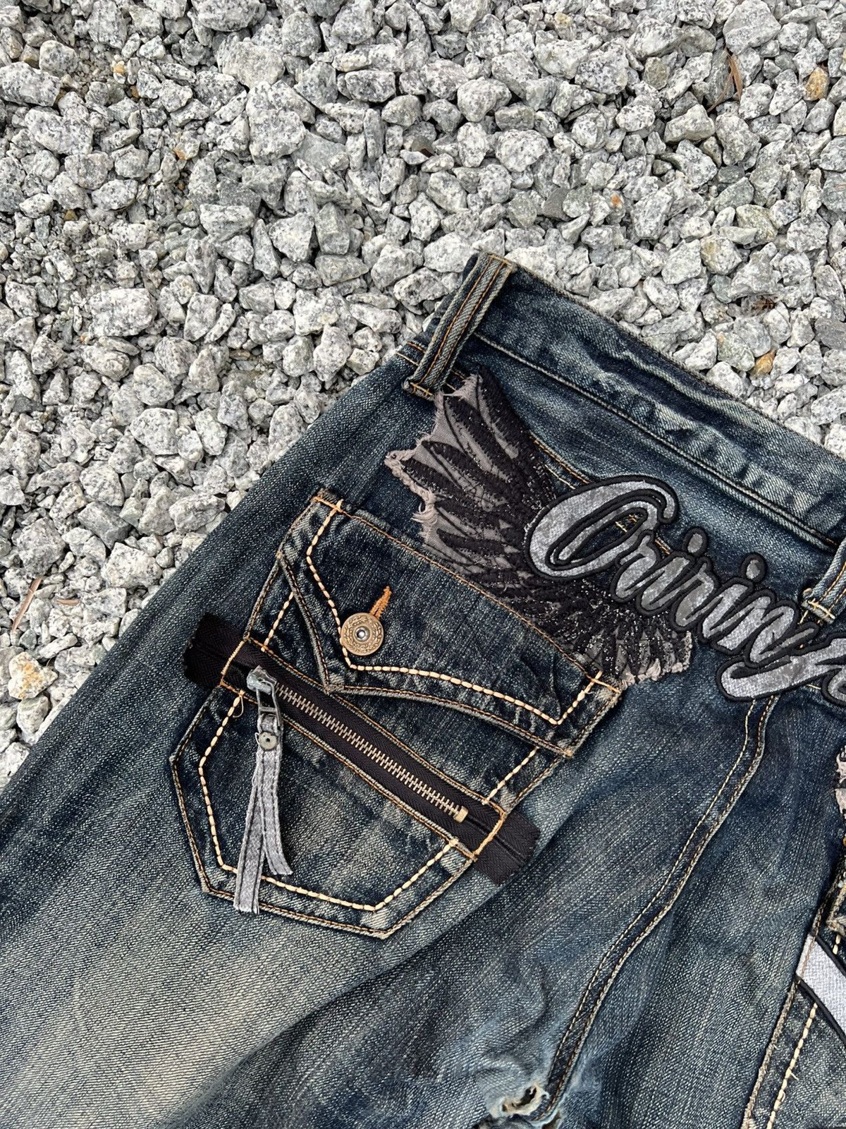 If Six Was Nine Japanese Brand Oririn Claw Jean Size US 35 - 19 Thumbnail
